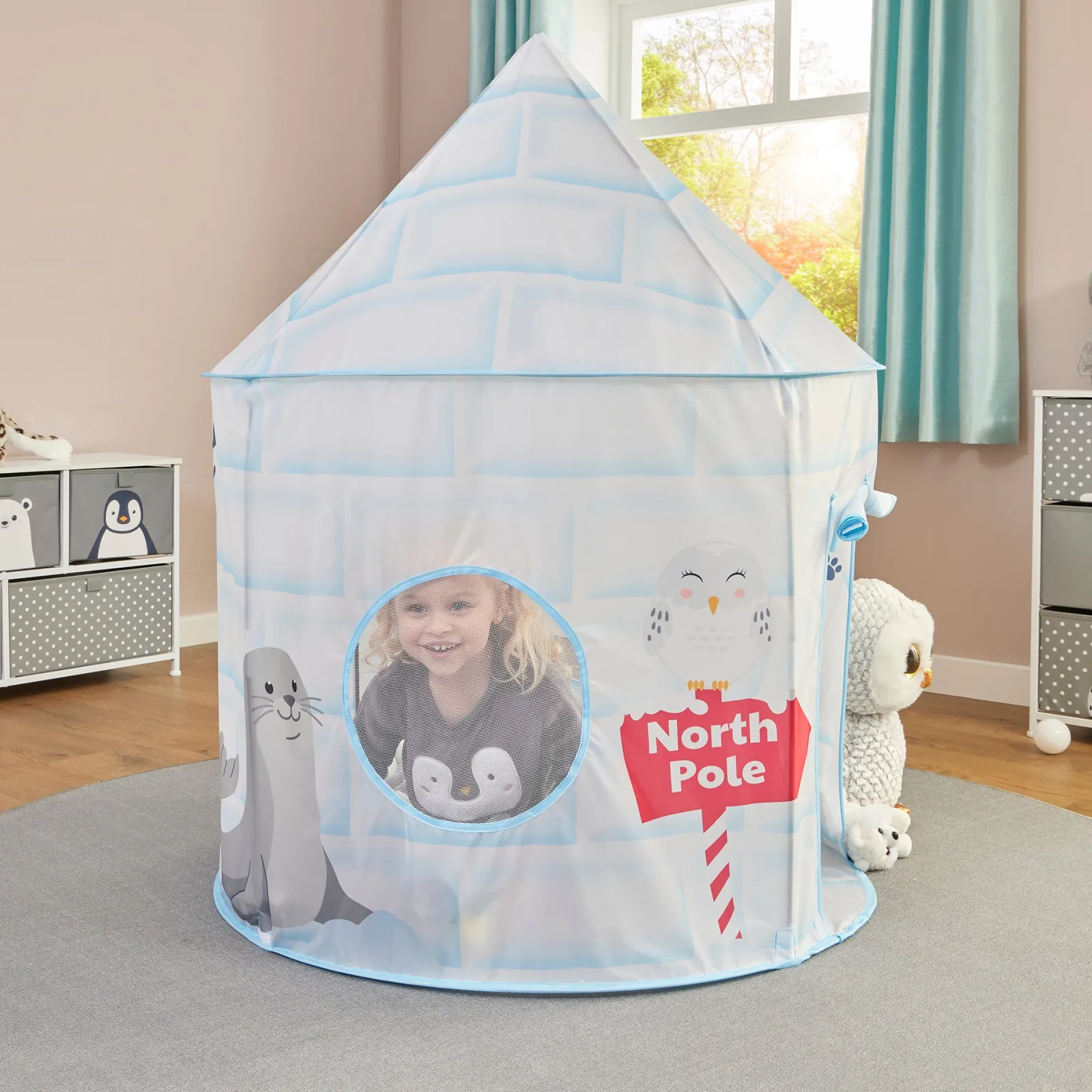 Little Helper Role Play Toys & Pretend Play | Playhouses, Teepees & Dens | Austism-Friendly Kids 2 Person Arctic Animals Pop-up Play Tent | Den | Storage Bag | 18m +