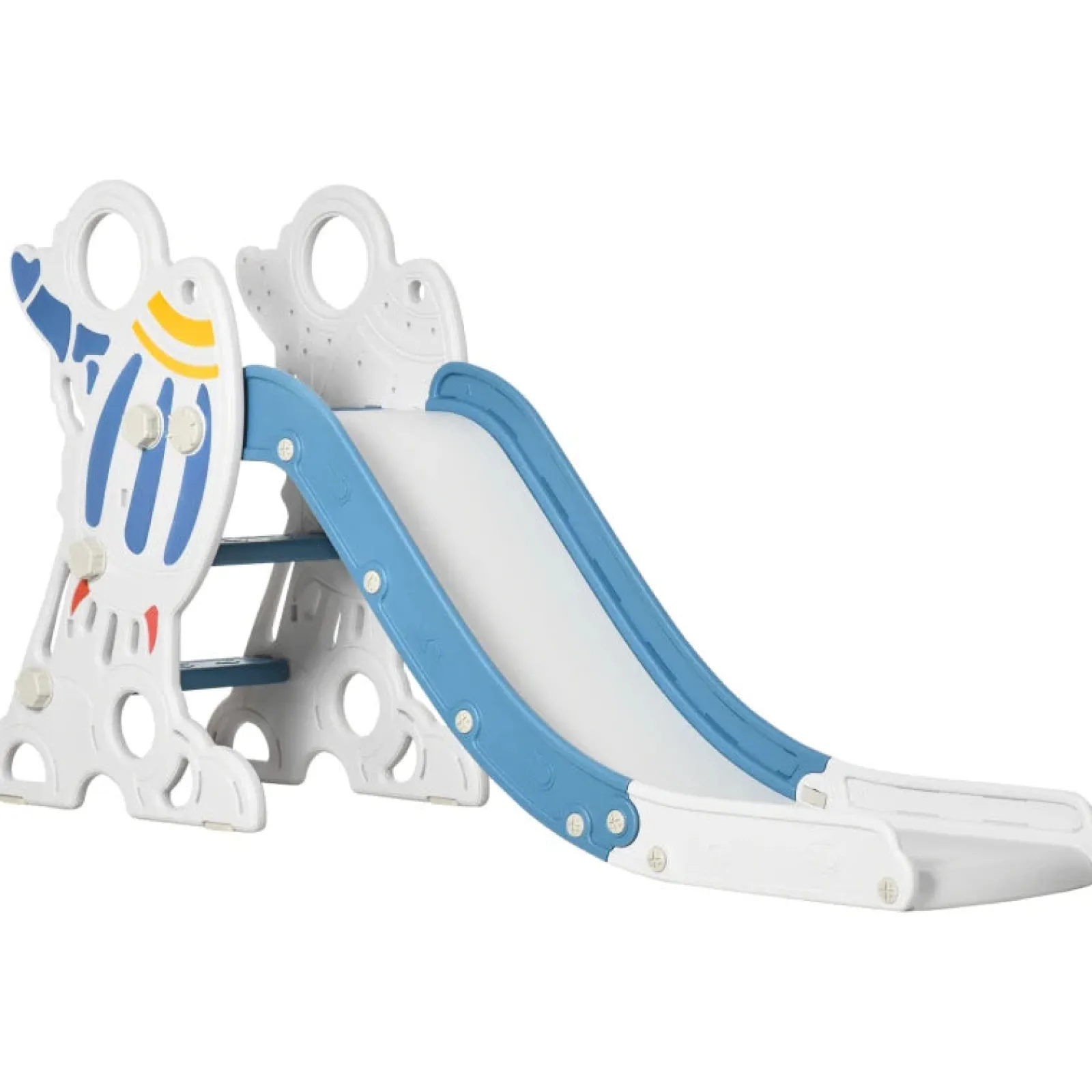 Little Helper Swing & Slide Sets & Garden Play & Trampolines | Activity Toys | Baby and Toddler's First Slide | High Safety Rail | Indoor & Outdoor | Grey or Blue | 18m+