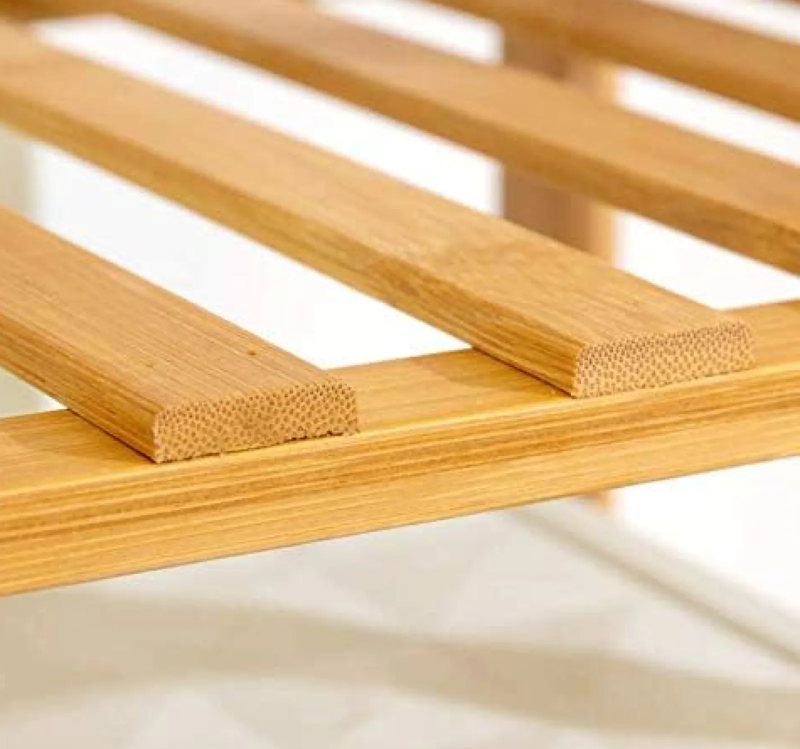 Little Helper Role Play Toys & Pretend Play | Montessori Toys & Products | Bamboo Wood Minimalistic Clothes Rail | Freestanding Clothes Rack with 7 Shelves | Natural | 1.4m High