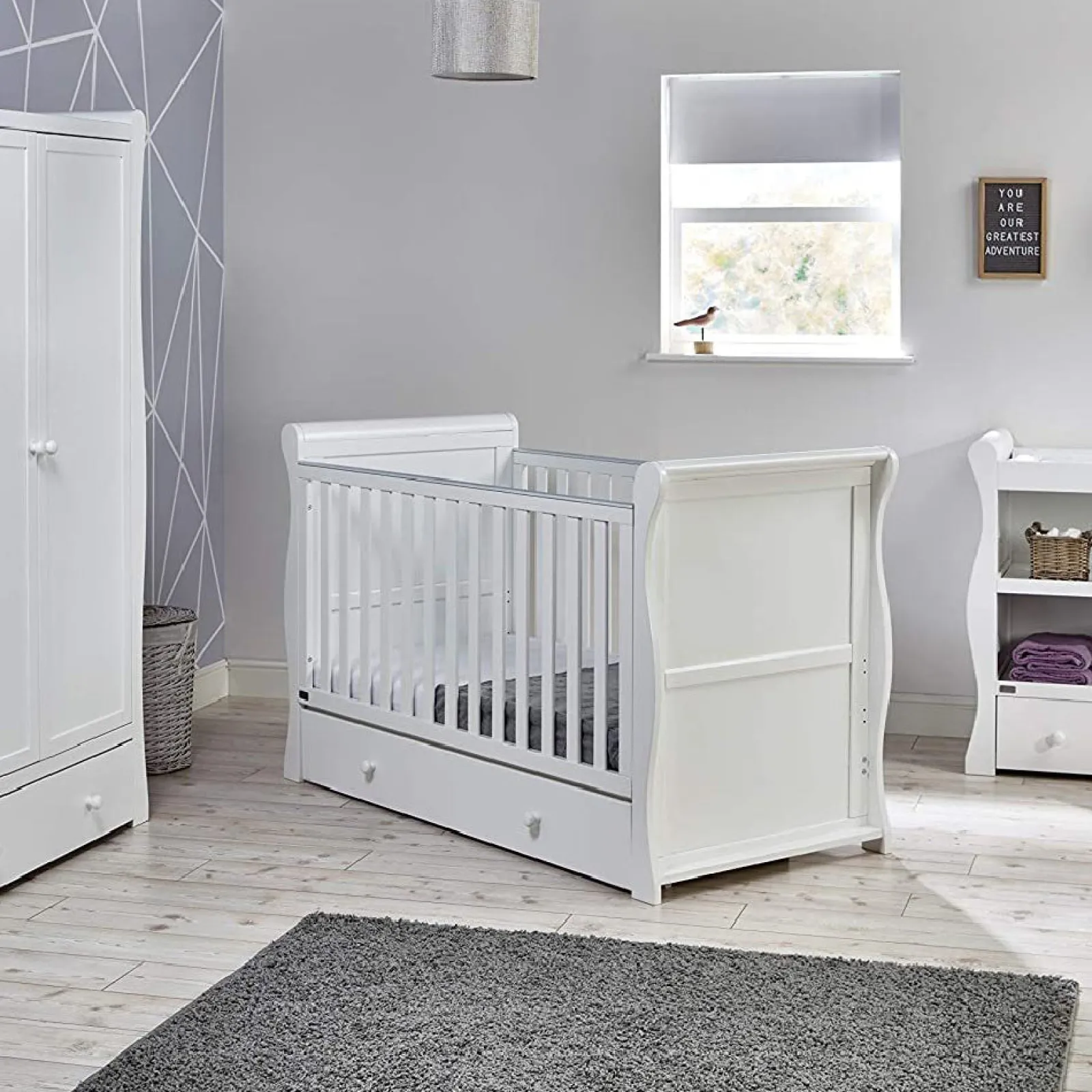 Little Helper Changing Units & Changing Tables & Dressers | Chest of drawers | Open Baby Changing Unit with Drawer | Willow Collection | White
