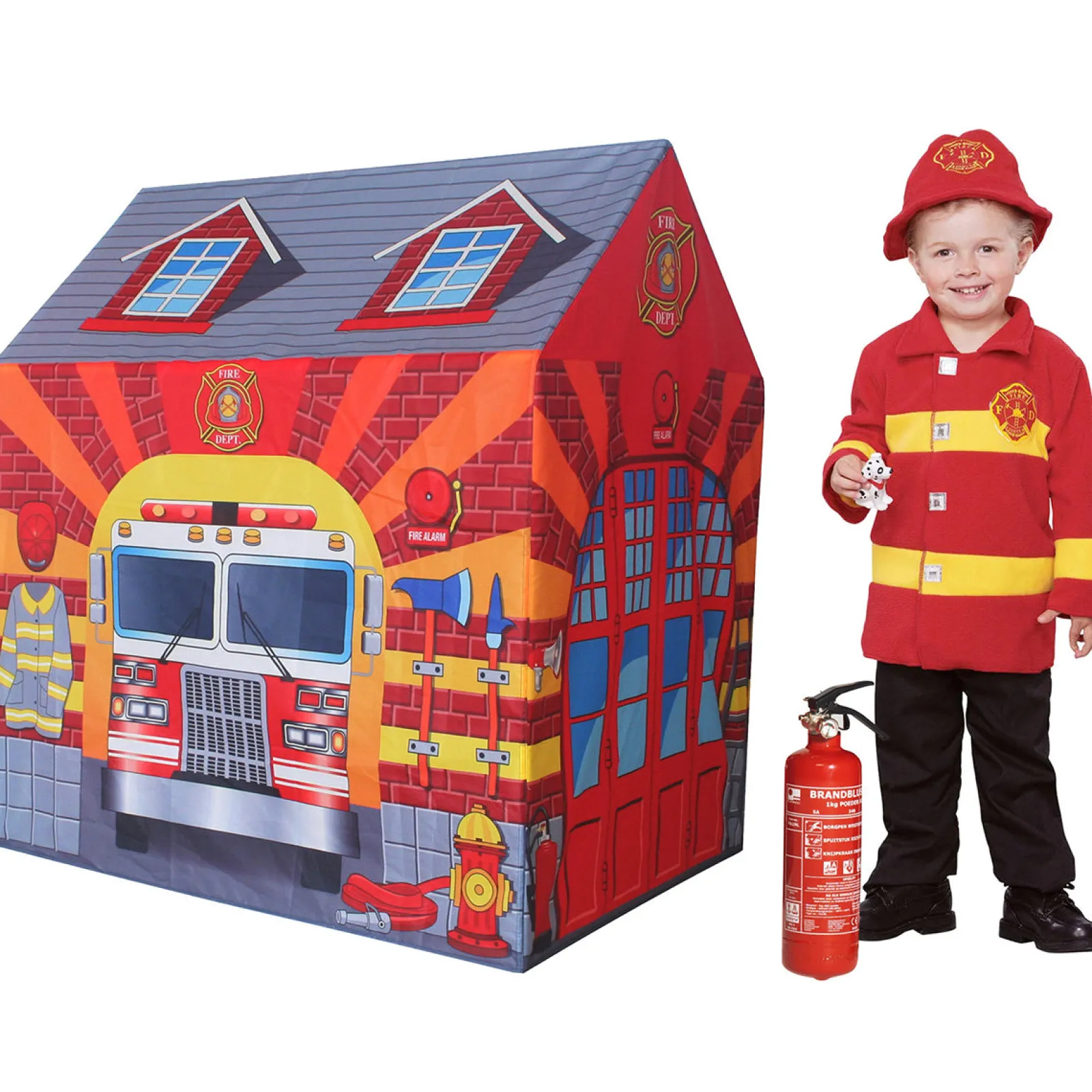 Little Helper Role Play Toys & Pretend Play | Playhouses, Teepees & Dens | Children’s 2 Person Fire Station | Fireman Play Tent | Den | Role Play Fun