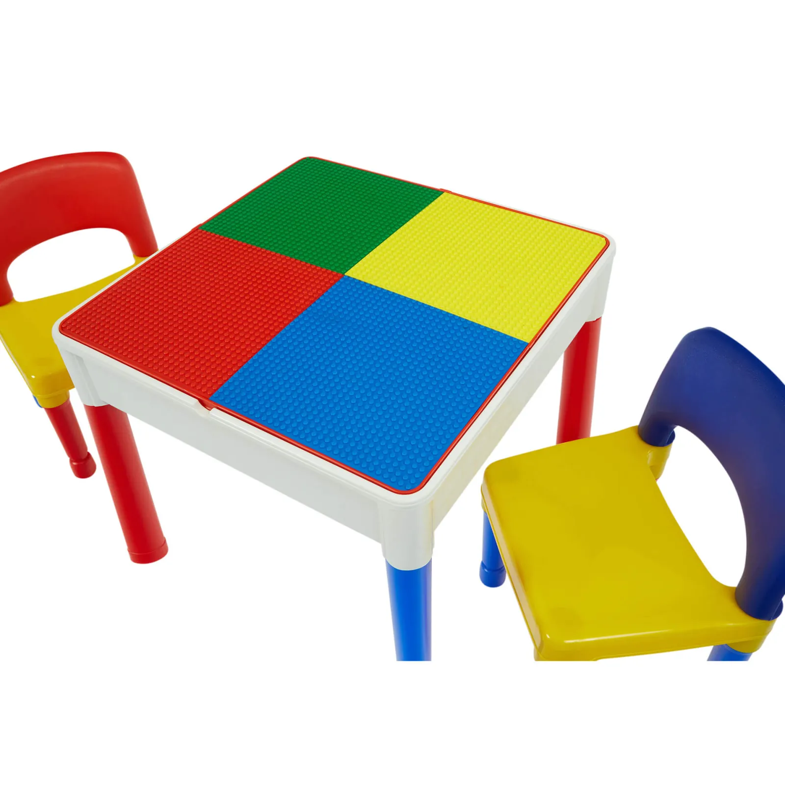 Little Helper Sand & Water Table & Sandpits & Mud Kitchens | Kids Arts & Crafts & Accessories | Children's 5-in-1 Table & 2 Chairs Set | Sand & Water Pit | Lego | Dry Wipe Top | Storage