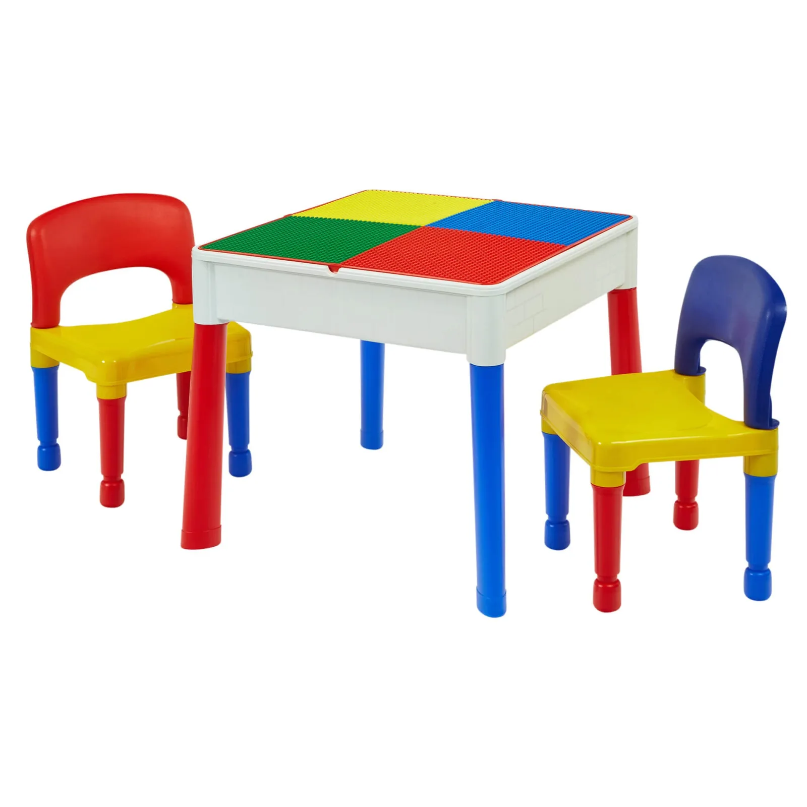Little Helper Sand & Water Table & Sandpits & Mud Kitchens | Kids Arts & Crafts & Accessories | Children's 5-in-1 Table & 2 Chairs Set | Sand & Water Pit | Lego | Dry Wipe Top | Storage