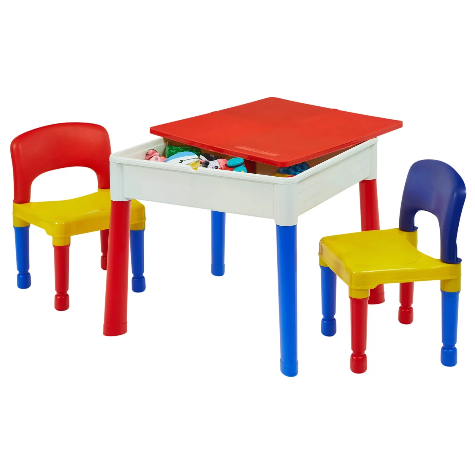 Little Helper Sand & Water Table & Sandpits & Mud Kitchens | Kids Arts & Crafts & Accessories | Children's 5-in-1 Table & 2 Chairs Set | Sand & Water Pit | Lego | Dry Wipe Top | Storage