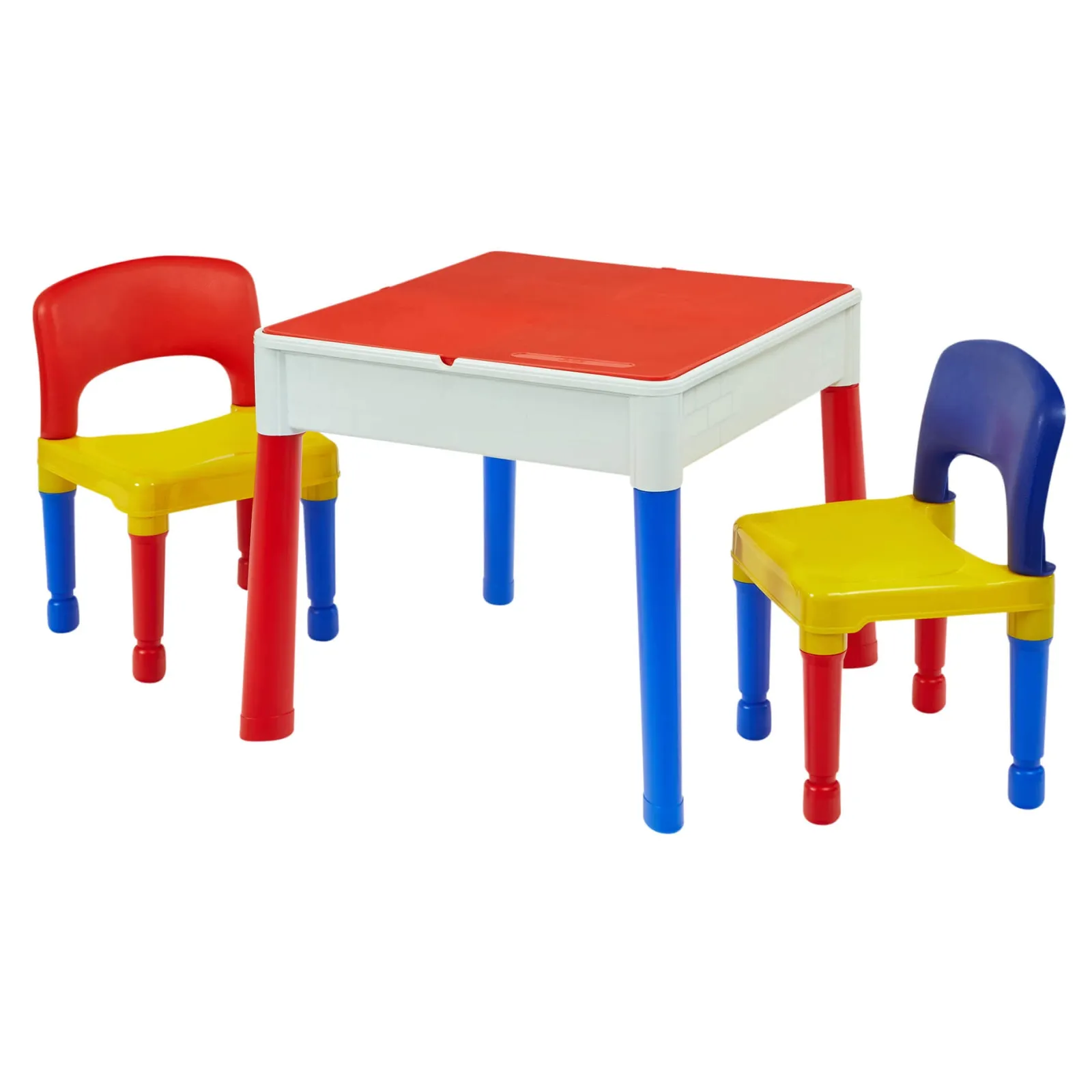 Little Helper Sand & Water Table & Sandpits & Mud Kitchens | Kids Arts & Crafts & Accessories | Children's 5-in-1 Table & 2 Chairs Set | Sand & Water Pit | Lego | Dry Wipe Top | Storage