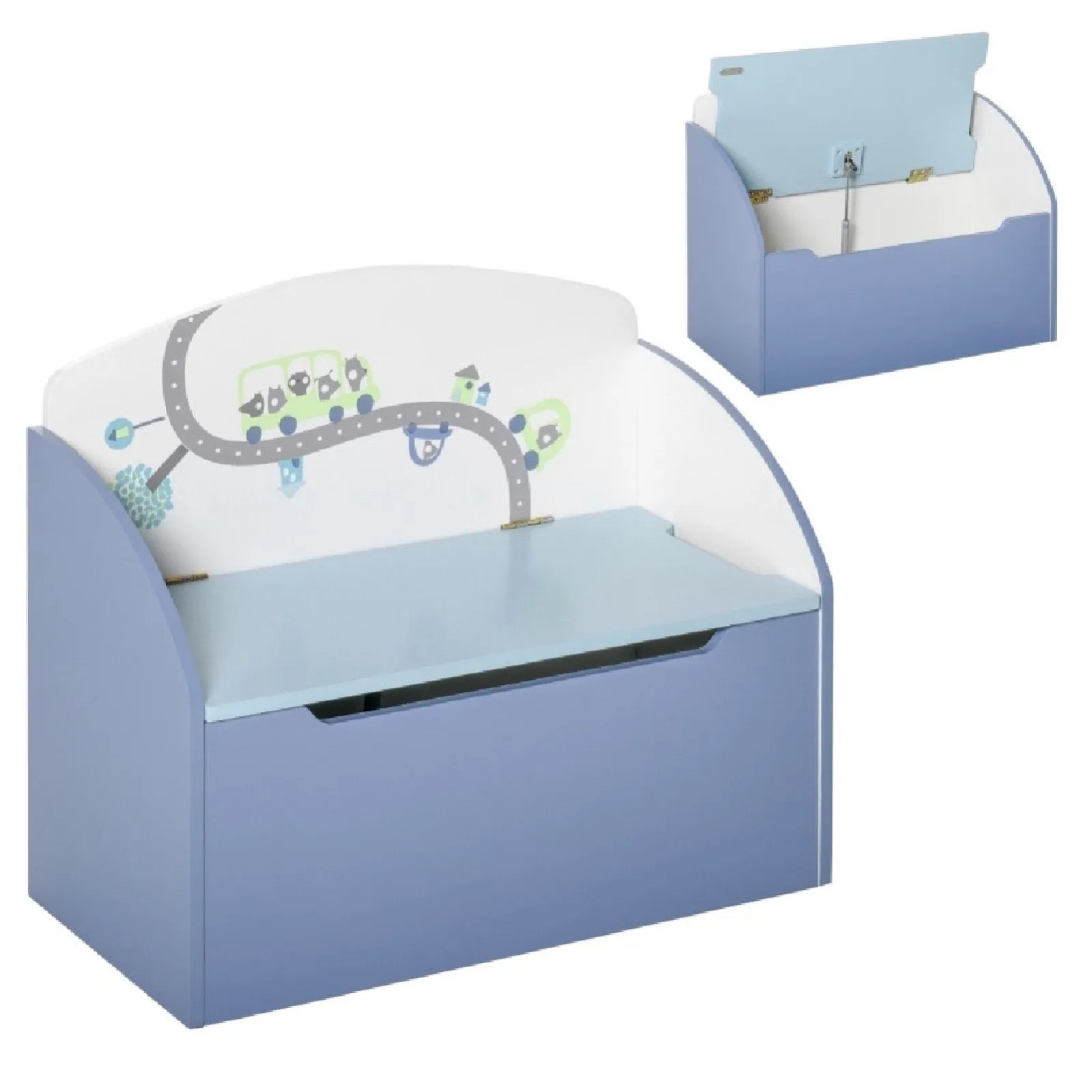 Little Helper Toy Storage Units | Toy Storage Units | Children’s 2-in-1 Toy Box and Seat | Slow Release Safety Hinge | White & Pink | 3 Years+