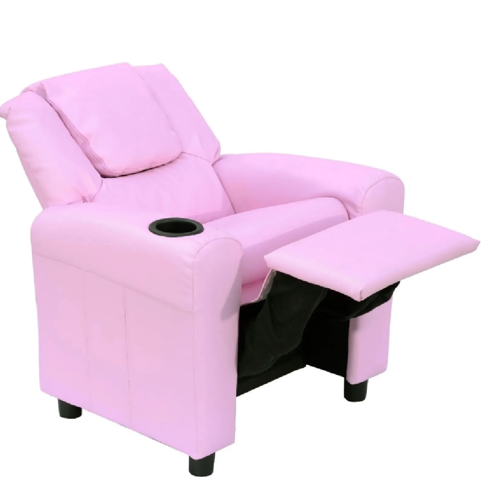 Little Helper Chairs & Stools | Childrens Recliner and Armchair with Cup Holder | Pink | 3-6 Years