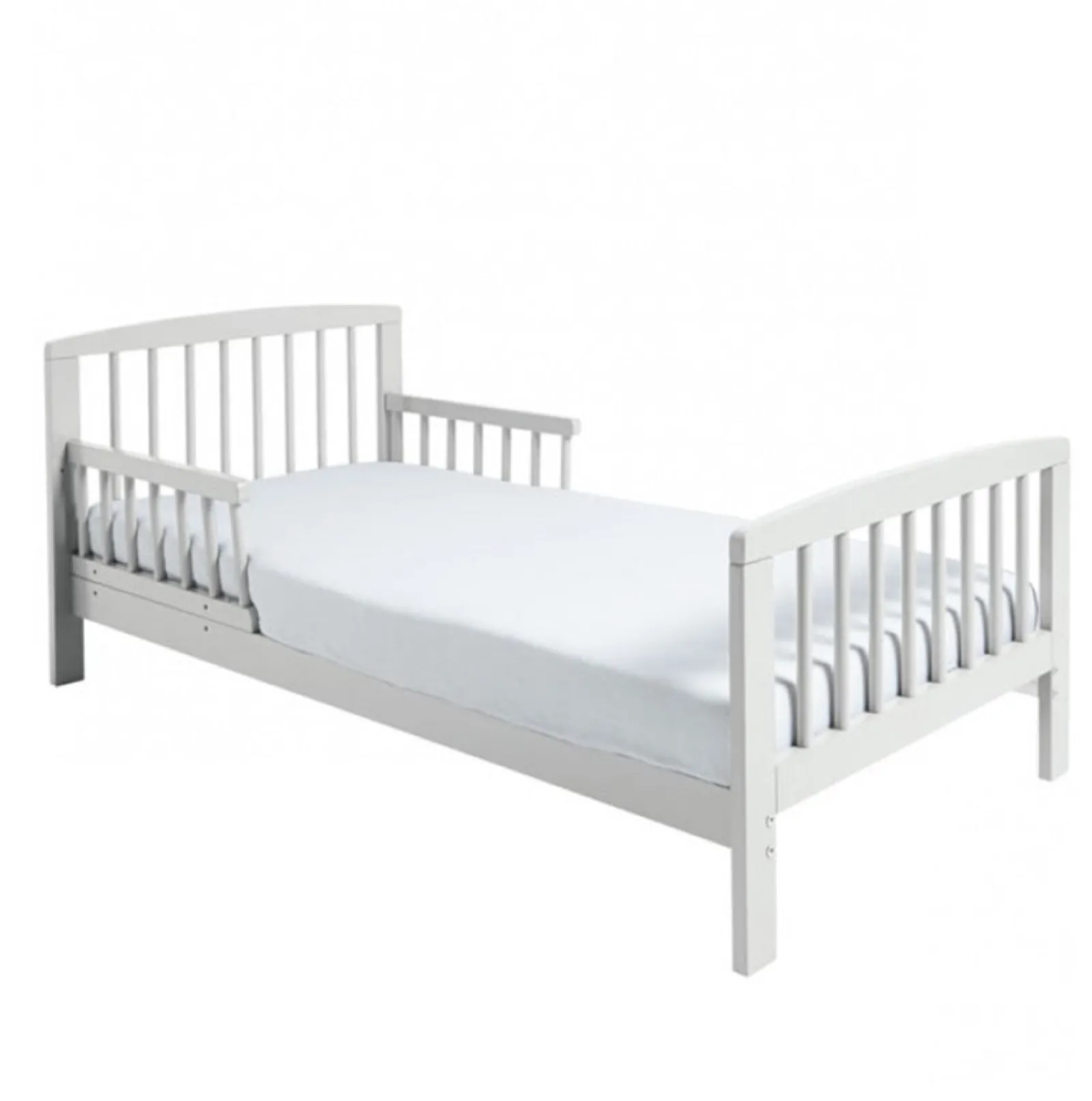 Little Helper Toddler Beds & Childrens Single Beds | Classic White Painted Solid Pine Wooden Kids Bed | Beds for Toddlers | White