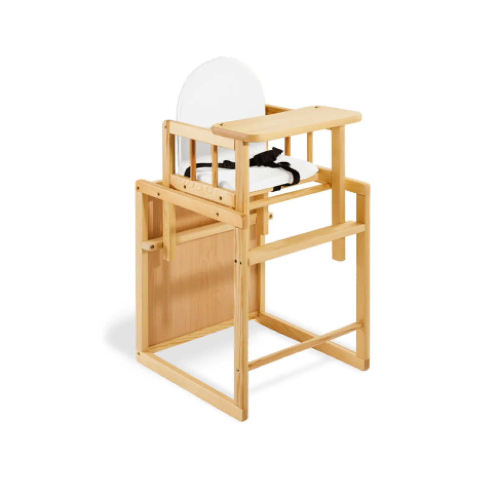 Little Helper High Chairs (wooden) | High Chairs (combination) | Deluxe Eco Pine Wood Height Adjustable Combination Baby Highchair | Table & Chair Set | Natural | 6 months - 6 Years