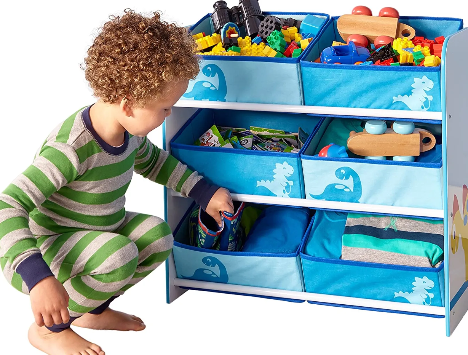 Little Helper Toy Storage Units | Toy Storage Units | Diddi Dino Kids Toy Storage Unit | 6 Bin Storage | Kids Storage Unit
