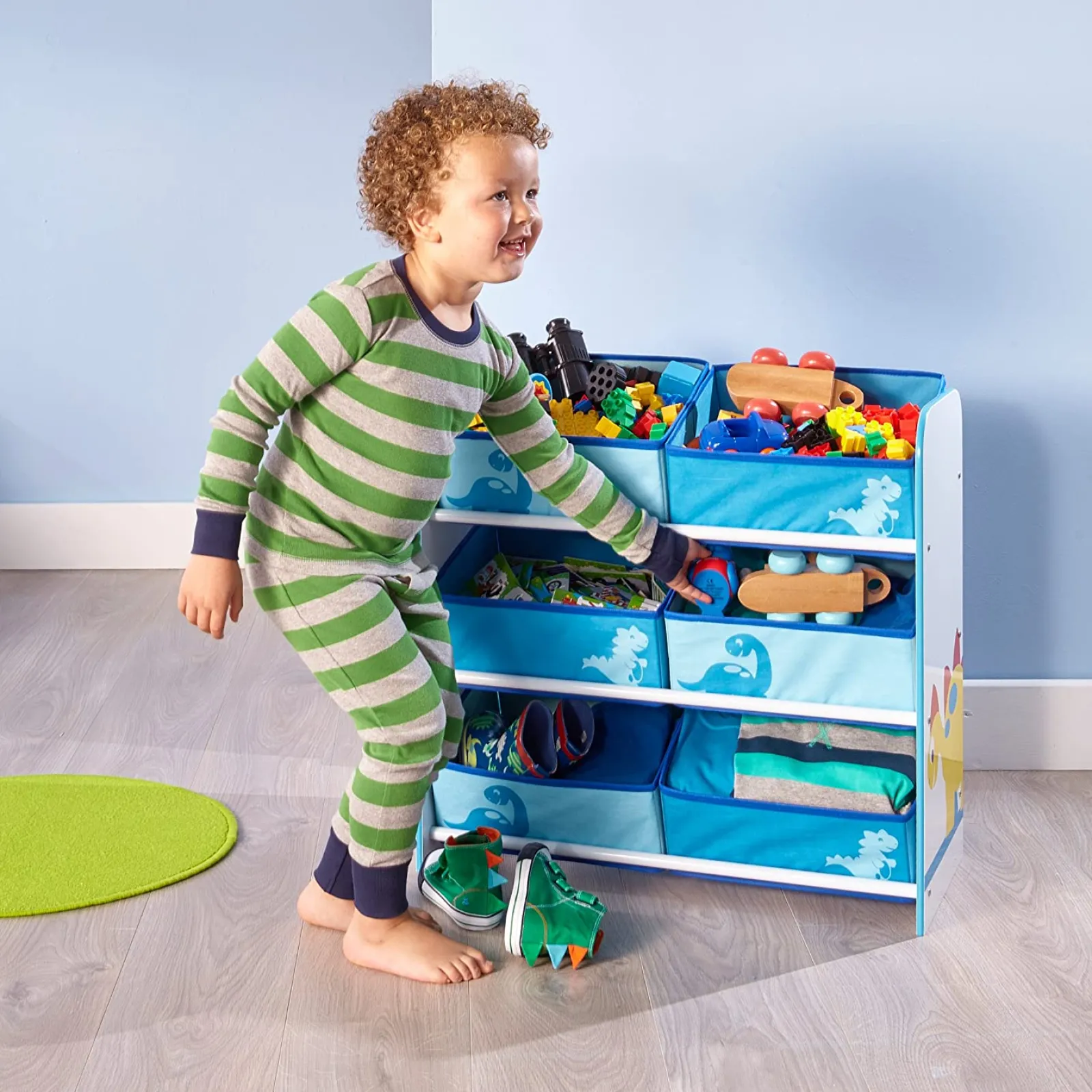 Little Helper Toy Storage Units | Toy Storage Units | Diddi Dino Kids Toy Storage Unit | 6 Bin Storage | Kids Storage Unit