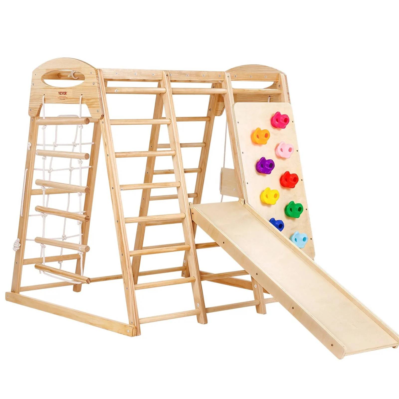 Little Helper Swing & Slide Sets & Garden Play & Trampolines | Activity Toys | Ergonomic Pikler 7-in-1 Indoor & Outdoor Solid Pine Toddler Jungle Gym | Climbing Wall | Slide | 2-7 Years