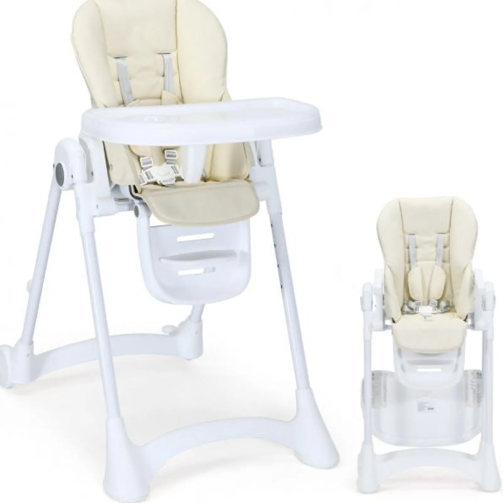 Little Helper High Chairs (plastic) | High Chairs (combination) | Folding & Reclining Baby High Chair | 6 Height Adjustable | 5 Point Harness | Low Chair | 6m
