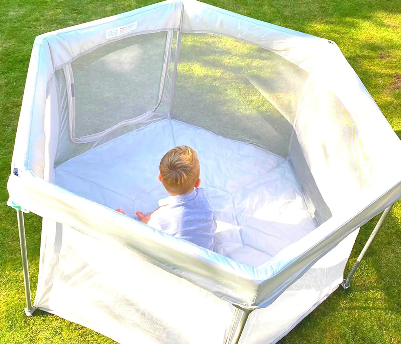 Little Helper Ball Pits & Ball Pools | Baby Playpens | Folding Quick Pop-up Baby Playpen | Ball Pool | Breathable Mesh Fabric | 1.36m Dia | Grey