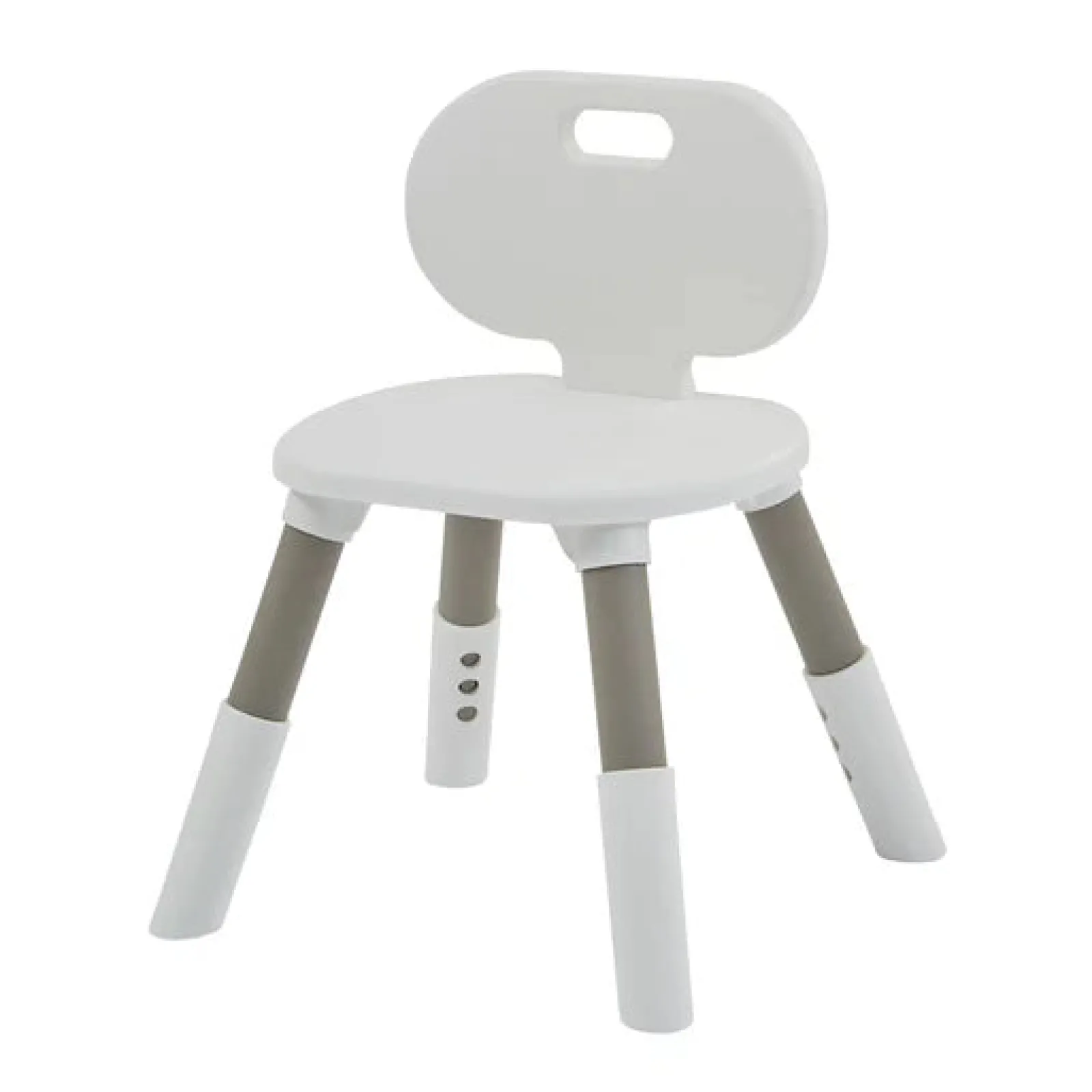Little Helper Montessori Toys & Products | Table & Chairs (wooden) | Grow-with-me Height Adjustable Montessori Scandi-Design Kids Table and Chair | White & Grey | 2-8 Years