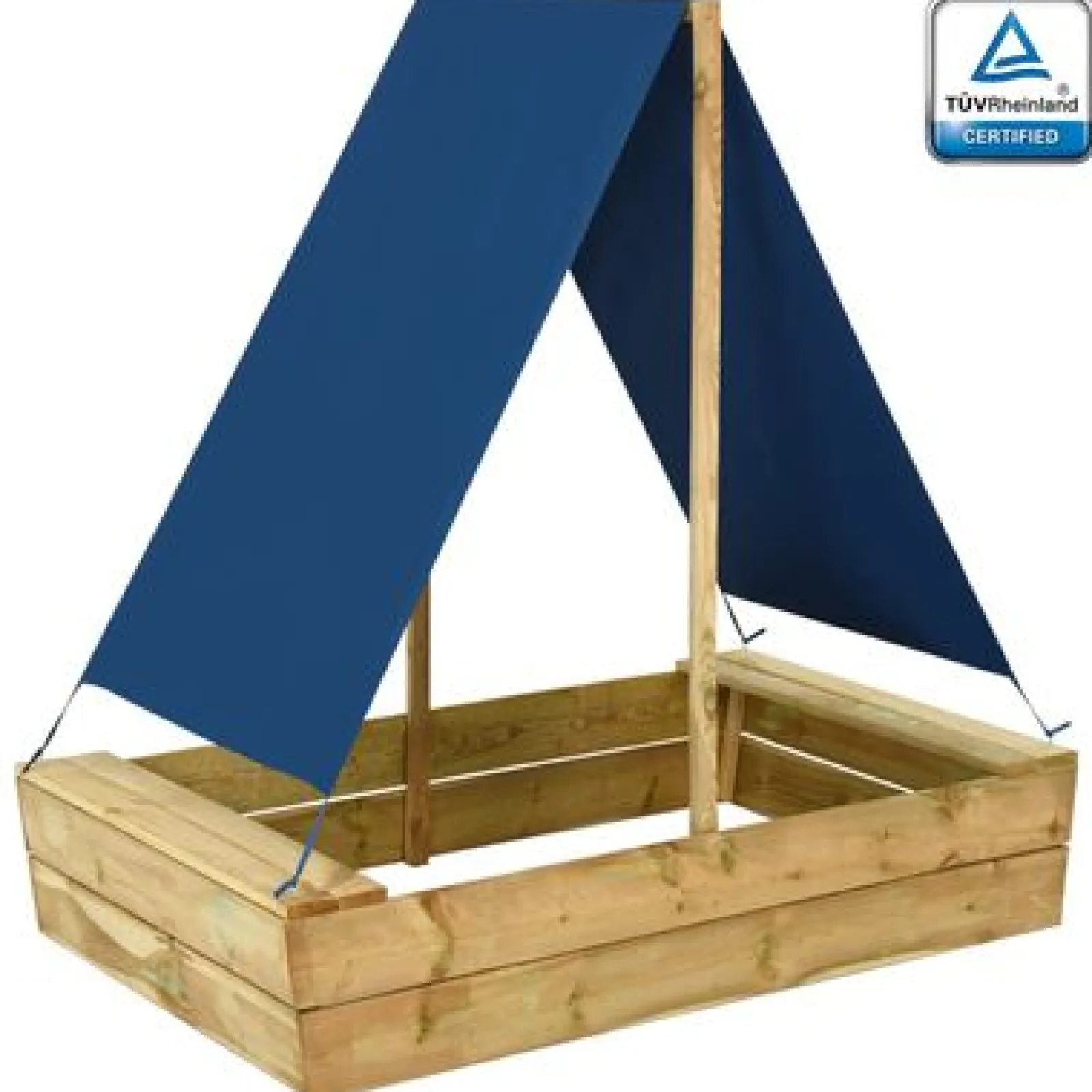 Little Helper Sand & Water Table & Sandpits & Mud Kitchens | Heavy Duty Rot-Resistant Eco Wood Sandpit | Ship with Solid Structure & Roof | Blue | 98 x 80 x 60cm