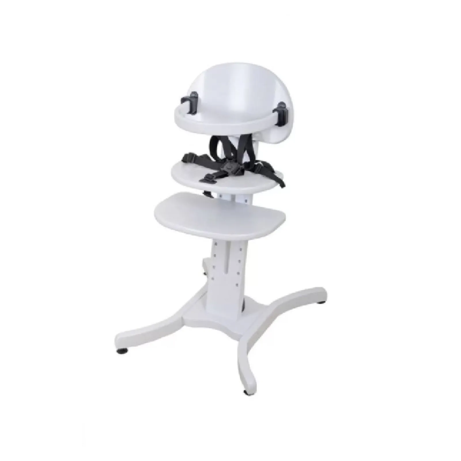 Little Helper High Chairs (wooden) | Height Adjustable | Long Life Modern White Monochrome Highchair | Baby Led Weaning - From 6m - 10 years