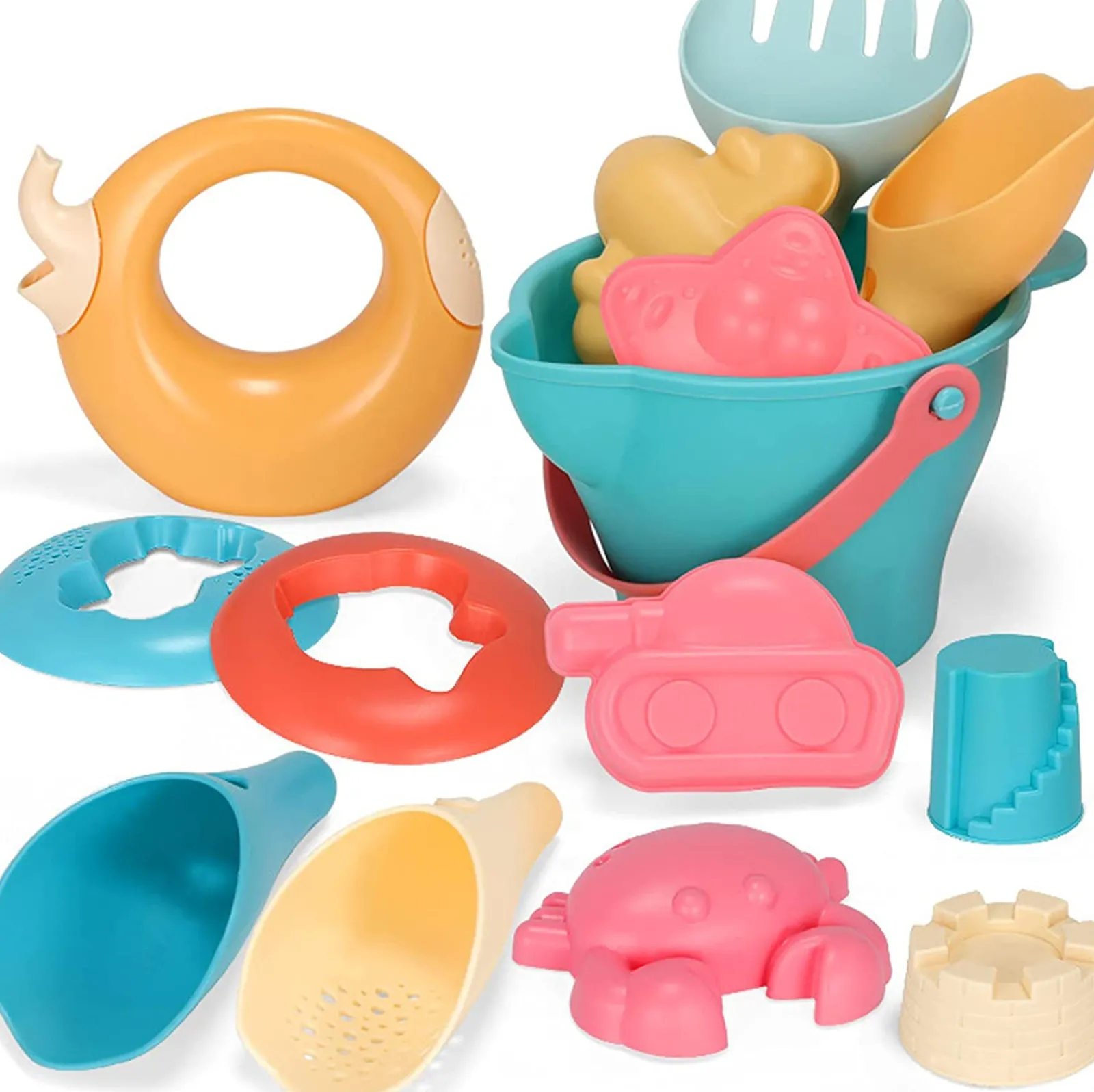Little Helper Sand & Water Table & Sandpits & Mud Kitchens | Montessori Toys & Products | High Quality Eco-Friendly 9PC Bucket & Spade Set | Outdoor Kids Toys for Sand Pit | 3 years+