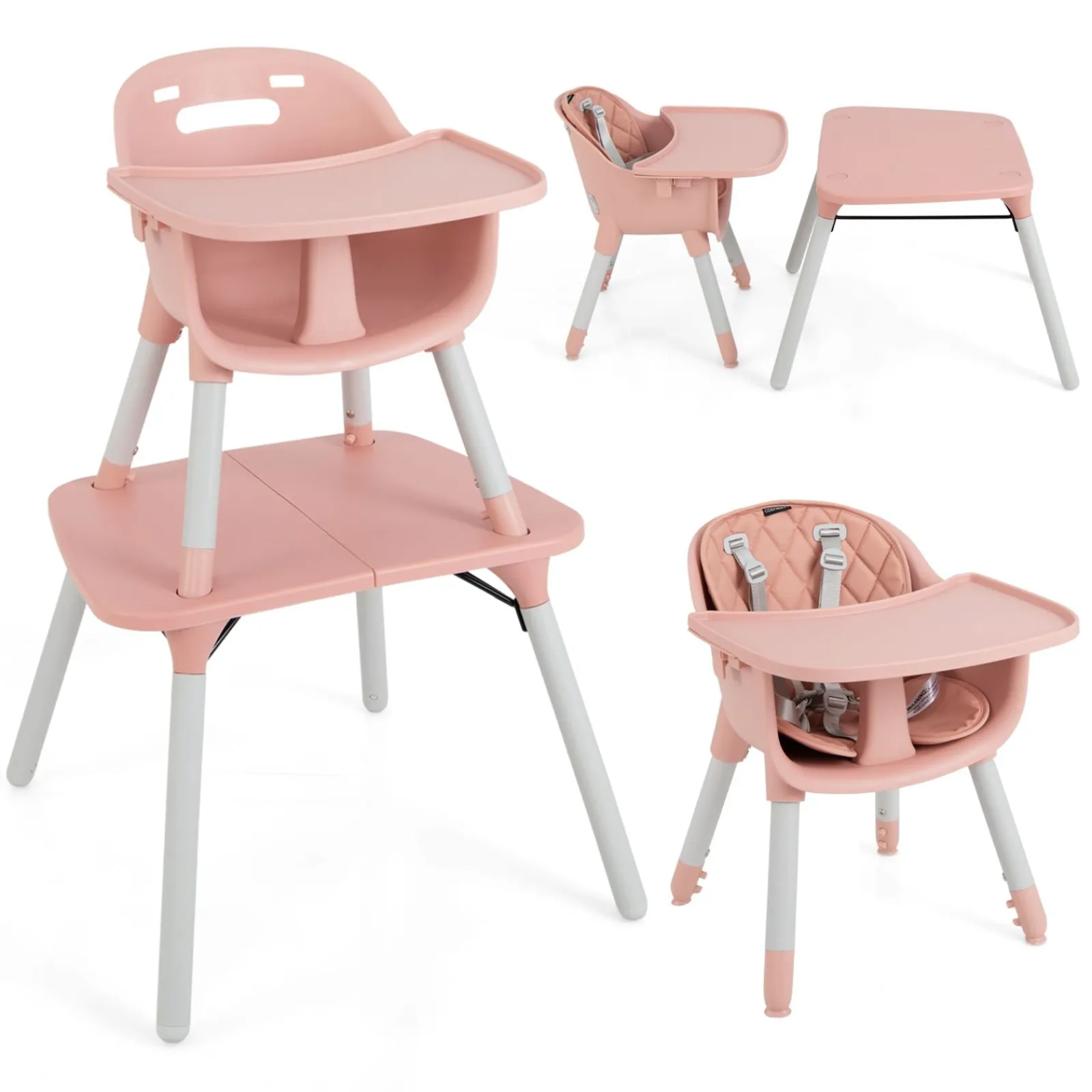 Little Helper High Chairs (plastic) | High Chairs (combination) | 5-in-1 Combination Baby High Chair | Removable Tray 5 Point Harness | Low Chair | Table & Chair Set