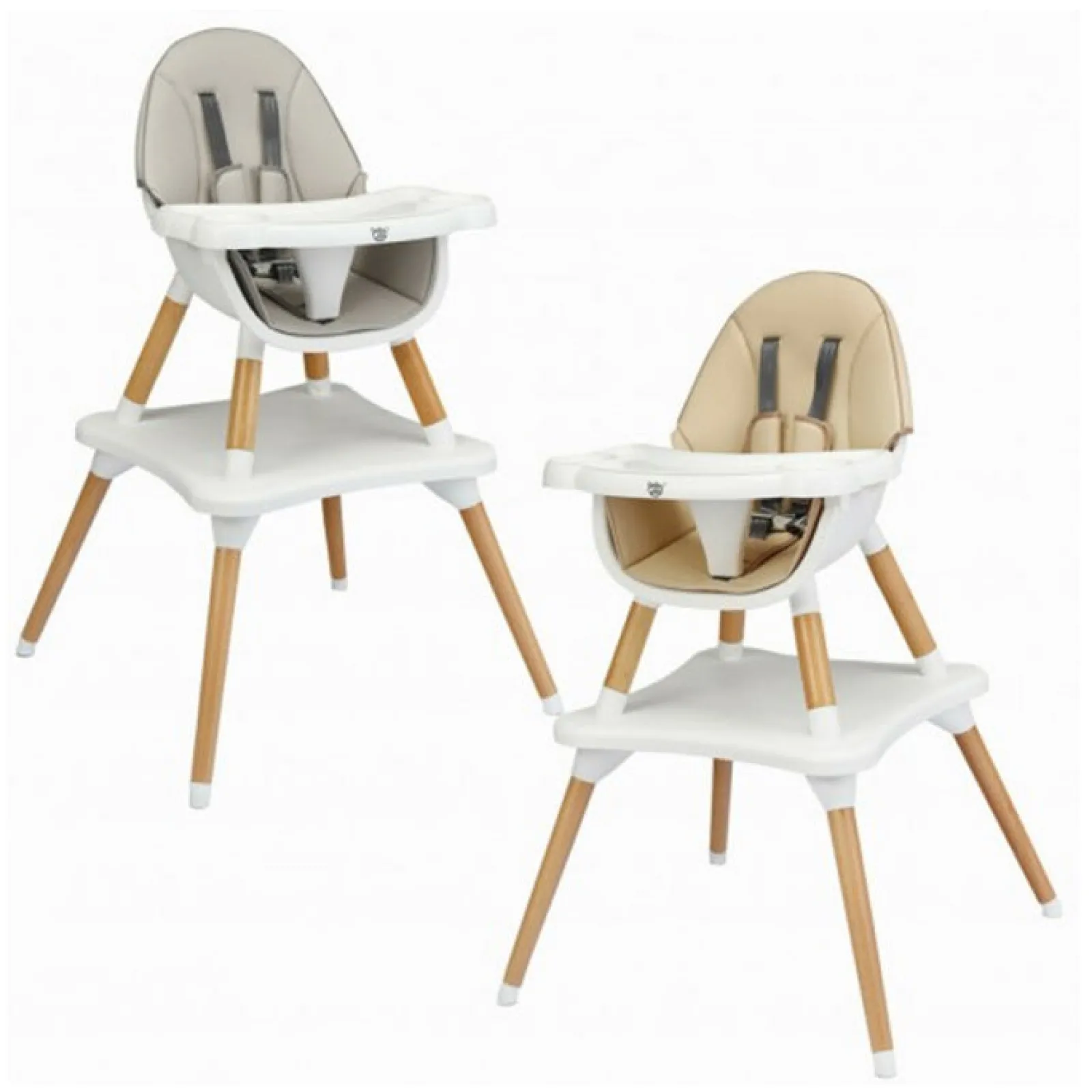 Little Helper High Chairs (wooden) | High Chairs (combination) | 4-In-1 Grey Wooden Baby High Chair | Low Chair | Table & Chair Set
