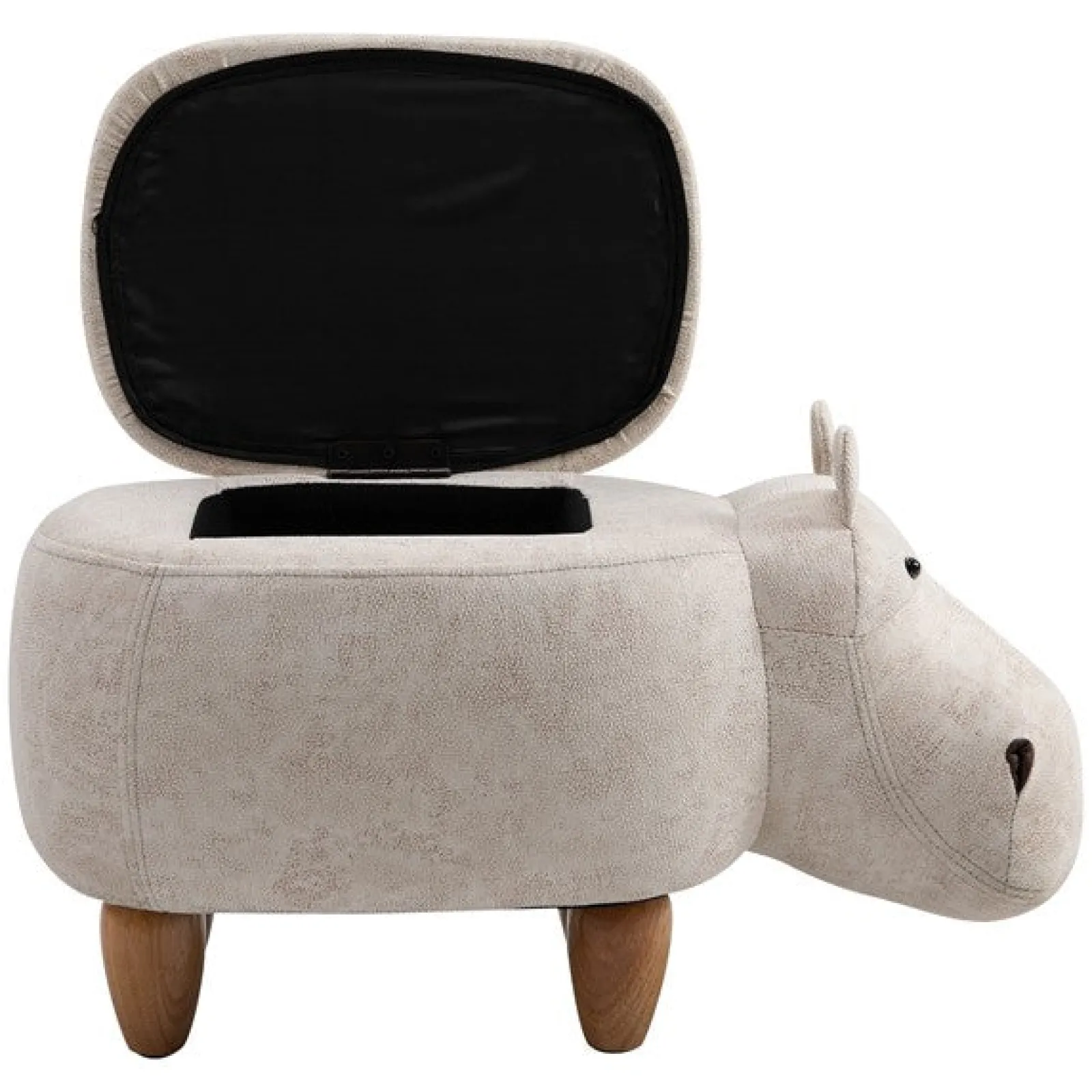 Little Helper Toy Box & Blanket Box | Toy Box & Blanket Box | Kids 4-in-1 Stool, Storage Box, Footrest & Seat | Super Cute Hippo Design