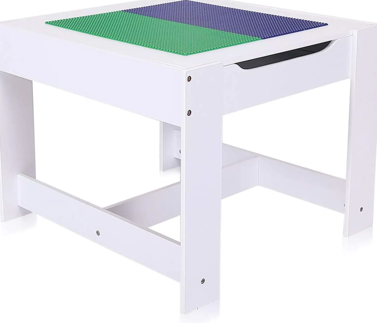 Little Helper Table & Chairs (wooden) | Kids 3-in-1 Wooden Table & Chairs | Reversible Top | Lego Board | Storage Drawers | 3 Years+