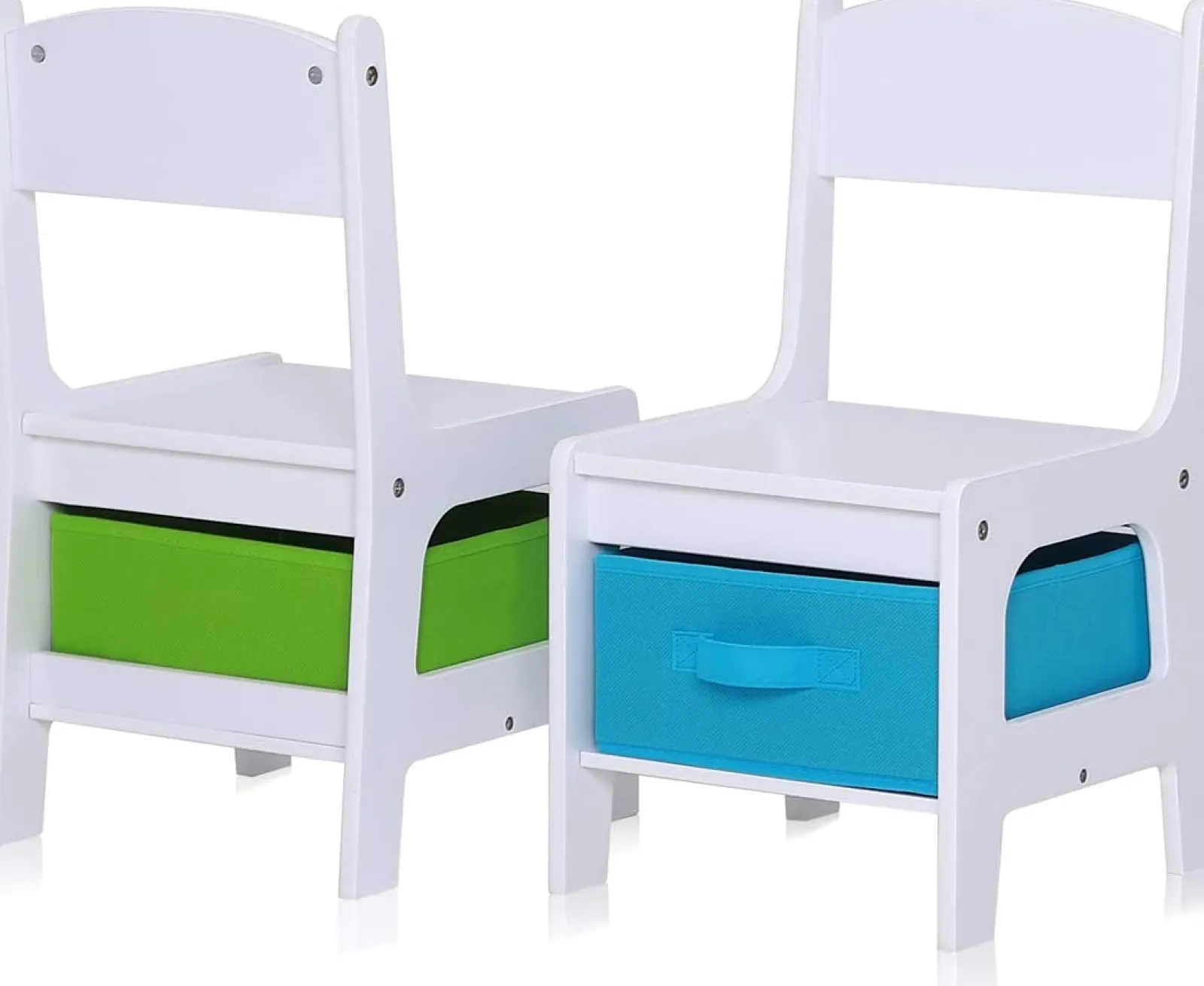 Little Helper Table & Chairs (wooden) | Kids 3-in-1 Wooden Table & Chairs | Reversible Top | Lego Board | Storage Drawers | 3 Years+