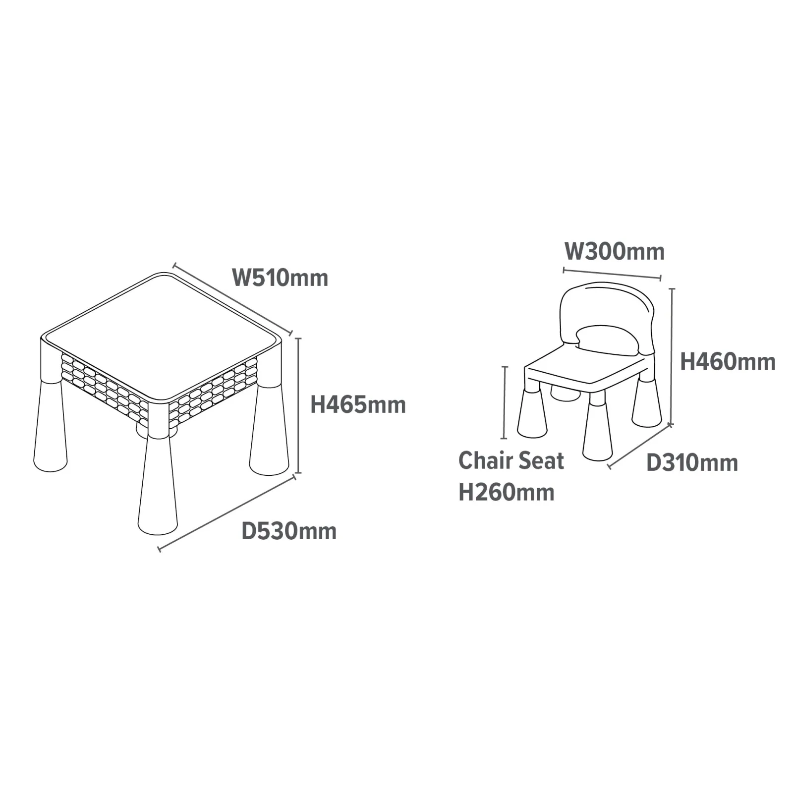 Little Helper Sand & Water Table & Sandpits & Mud Kitchens | Table & Chairs (plastic) | Kid's Indoor | Outdoor 4-in-1 Plastic Table & 2 Chairs Set | Lego Board | Sand & Water Pit | Blues