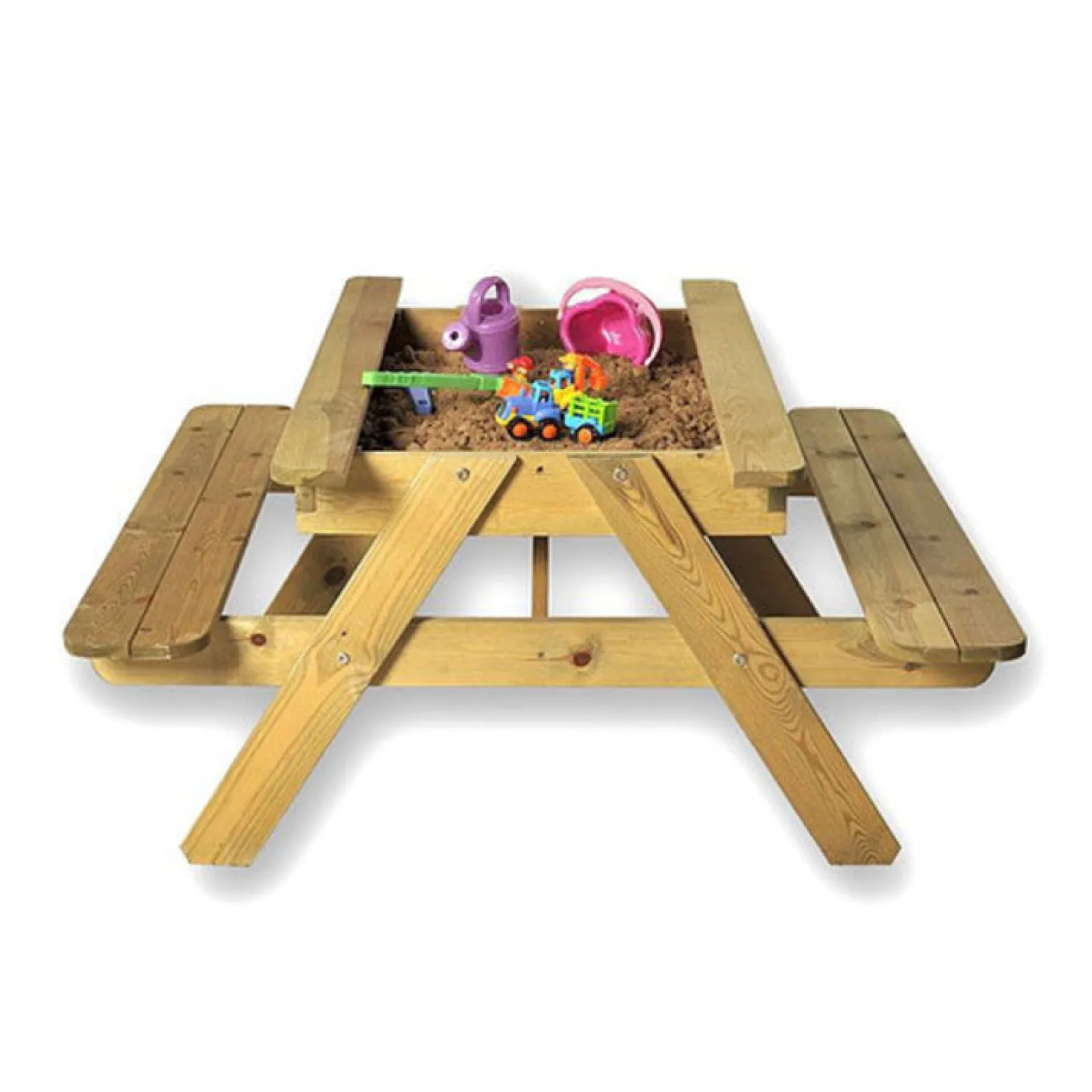 Little Helper Sand & Water Table & Sandpits & Mud Kitchens | Kids Premium & Heavy duty 3-in-1 Pre-Treated Eco Conscious Wooden Sandpit and 4 Seater Picnic Bench | 1 Year+