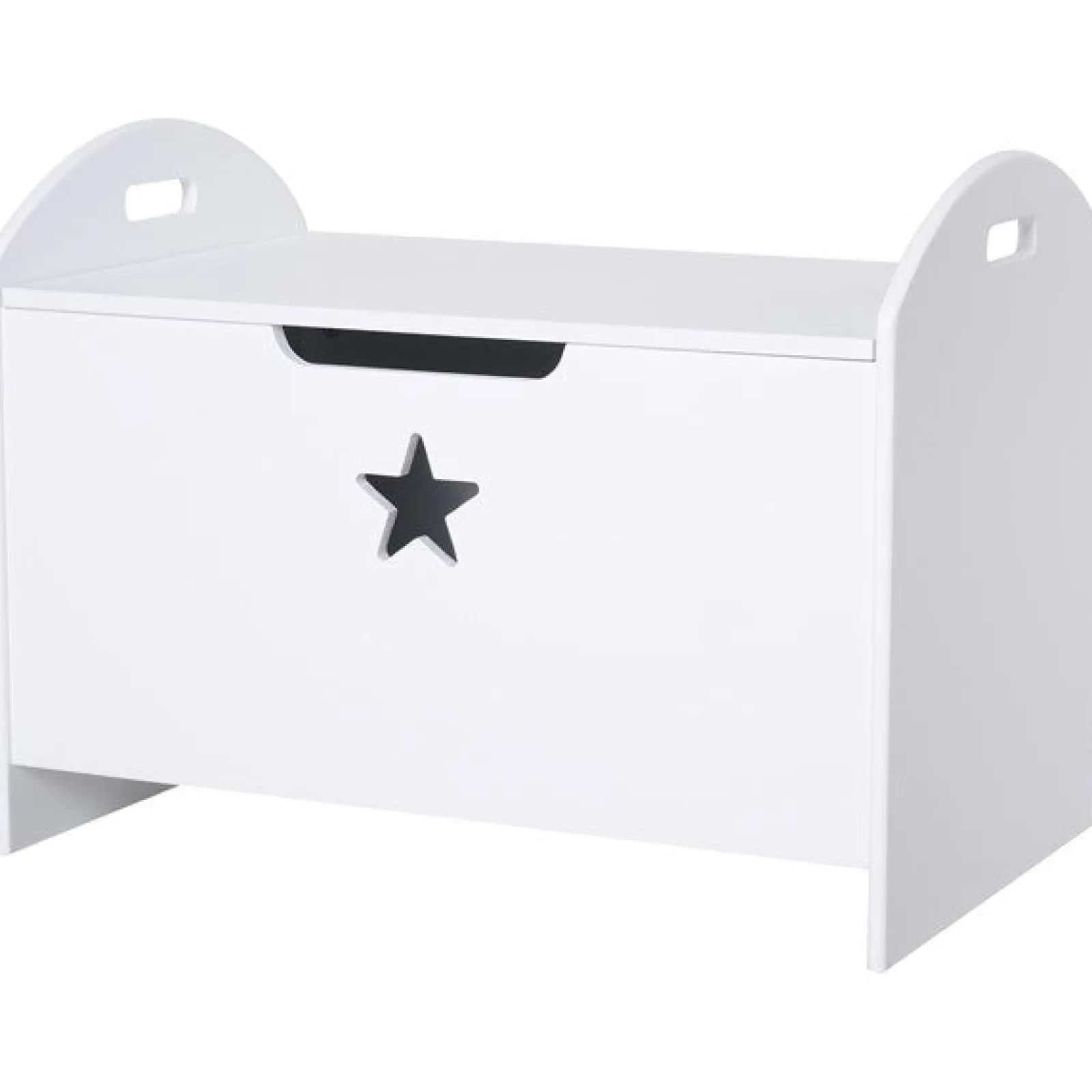 Little Helper Toy Box & Blanket Box | Toy Box & Blanket Box | Kids Wooden Toy Box and Bench with Child Safety Hinge | Toy Storage with Handles | White
