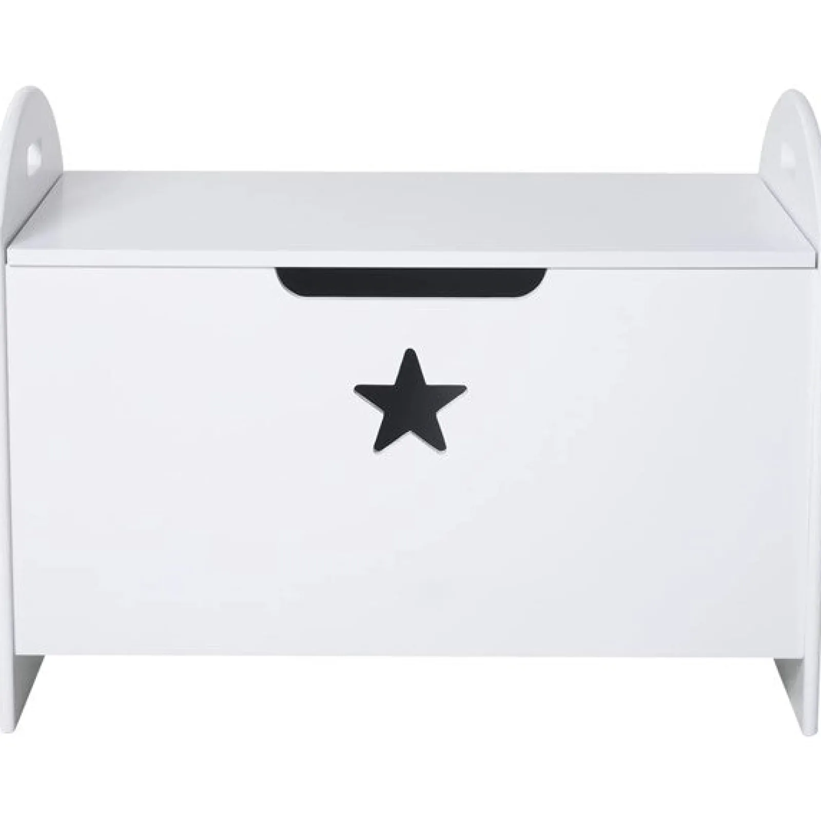 Little Helper Toy Box & Blanket Box | Toy Box & Blanket Box | Kids Wooden Toy Box and Bench with Child Safety Hinge | Toy Storage with Handles | White