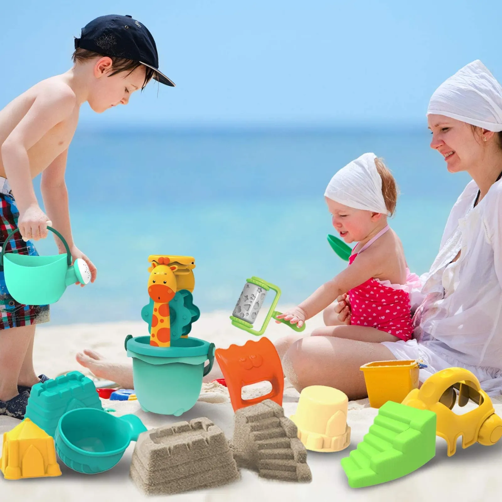Little Helper Sand & Water Table & Sandpits & Mud Kitchens | Large 21 Piece Bucket & Spade Set | Sand & Water Play | Outdoor Kids Toys for Sand Pit | 3 years+