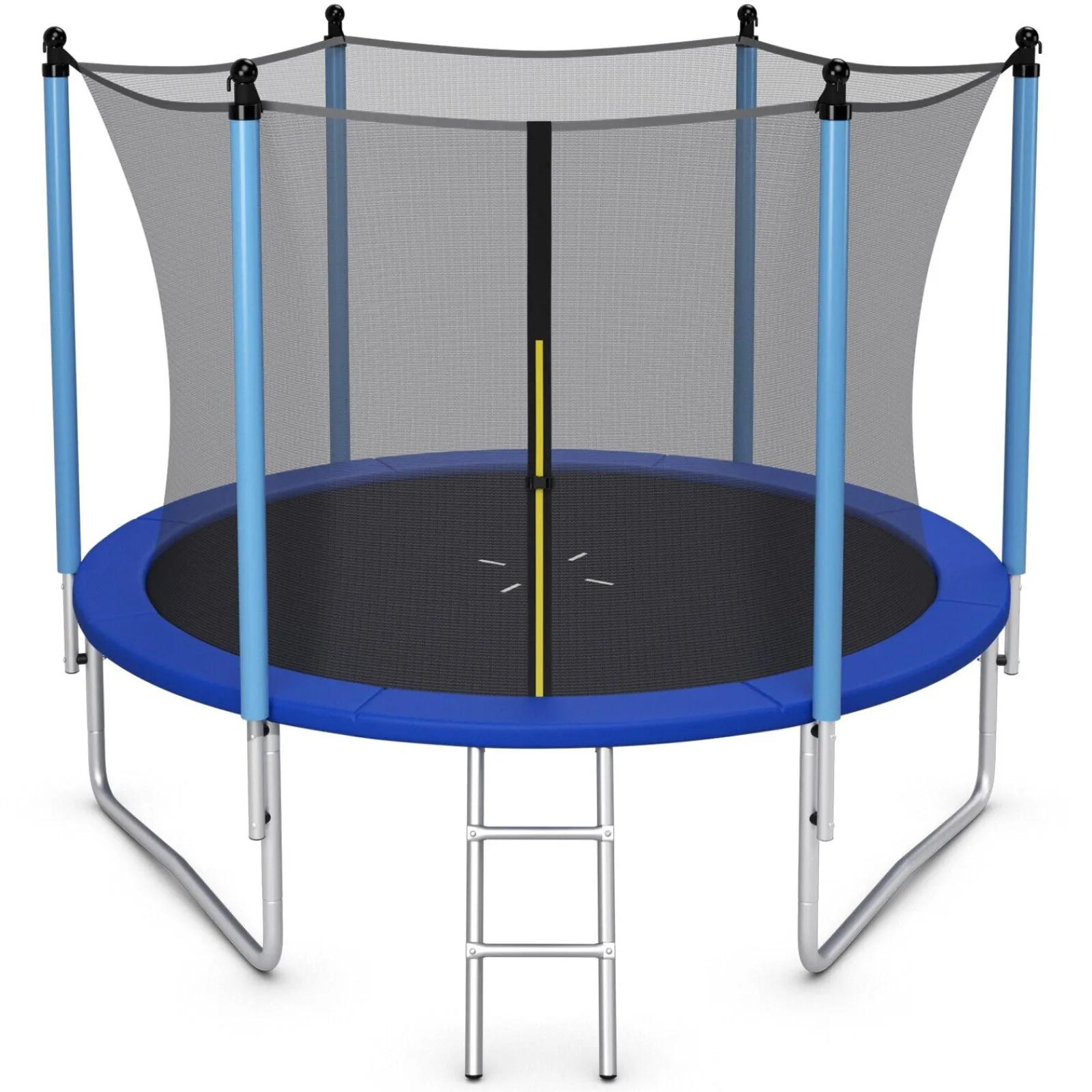 Little Helper Swing & Slide Sets & Garden Play & Trampolines | Large 8FT Children Trampolines Outdoor Garden Trampoline with Safety Enclosure Net