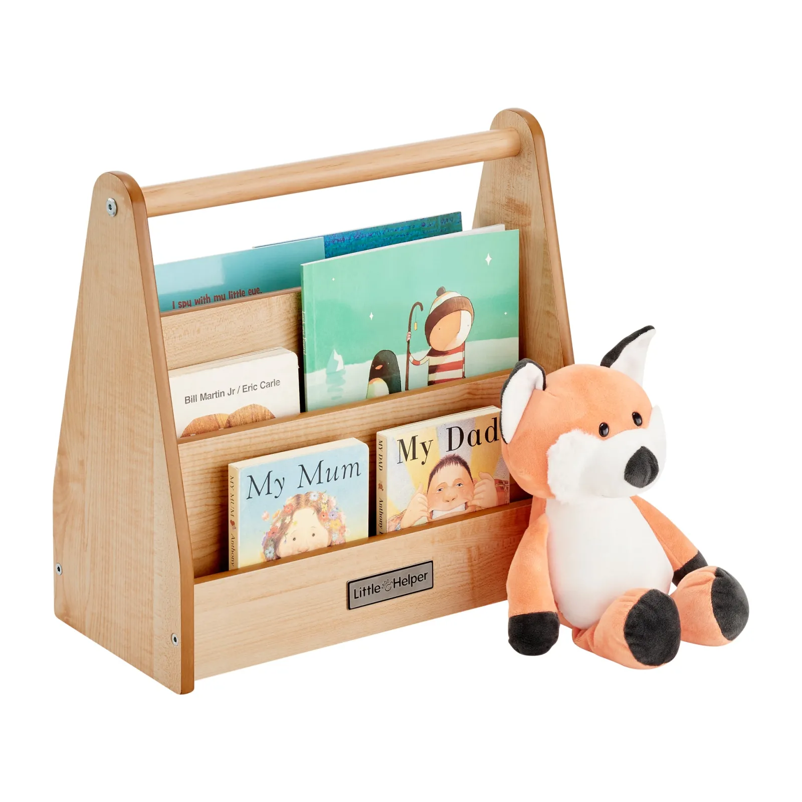 Little Helper Montessori Toys & Products | Bookcases & Kids Bookshelves | Montessori Small Bookcase | Kids Mini Bookcase | Portable Book Shelf | Double Sided | Bookshelf | Natural