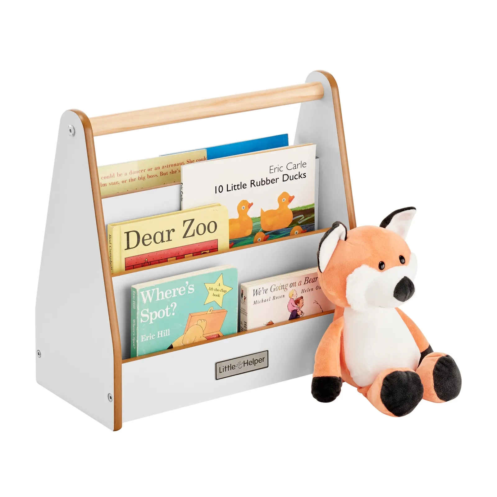 Little Helper Montessori Toys & Products | Bookcases & Kids Bookshelves | Montessori Small Bookcase | Kids Mini Bookcase | Portable Book Shelf | Double Sided | Bookshelf | White