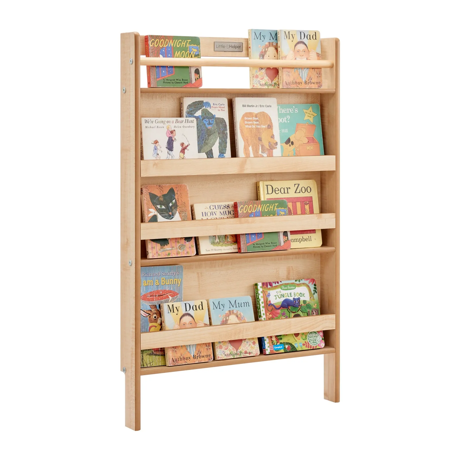 Little Helper Montessori Toys & Products | Bookcases & Kids Bookshelves | Montessori Wall Mounted BookCase | Childrens Bookcase | Kids Bookshelf | Natural Finish