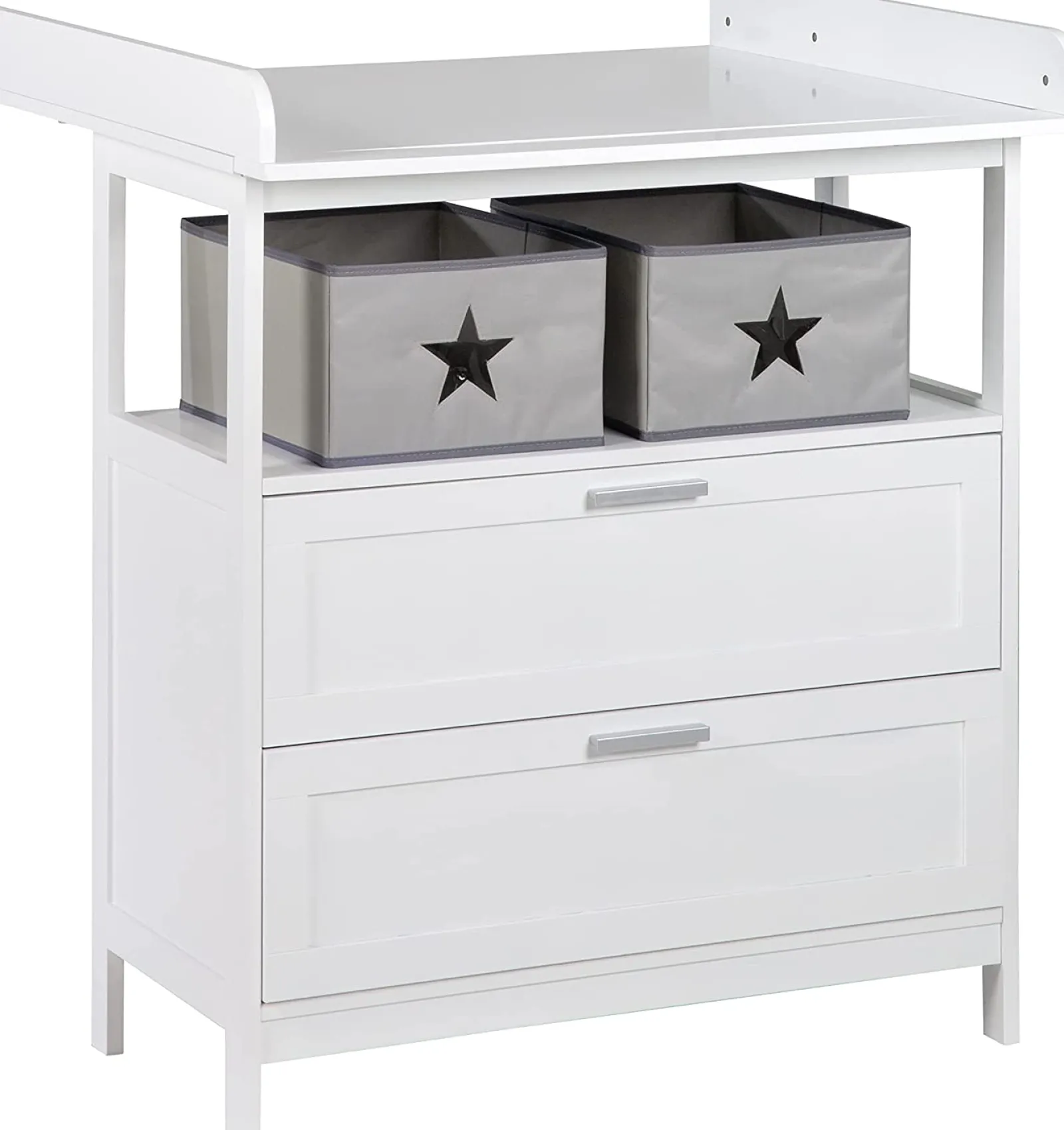 Little Helper Changing Units & Changing Tables & Dressers | Little Star Baby Changing Unit | Fabric Storage Boxes & Drawers | White