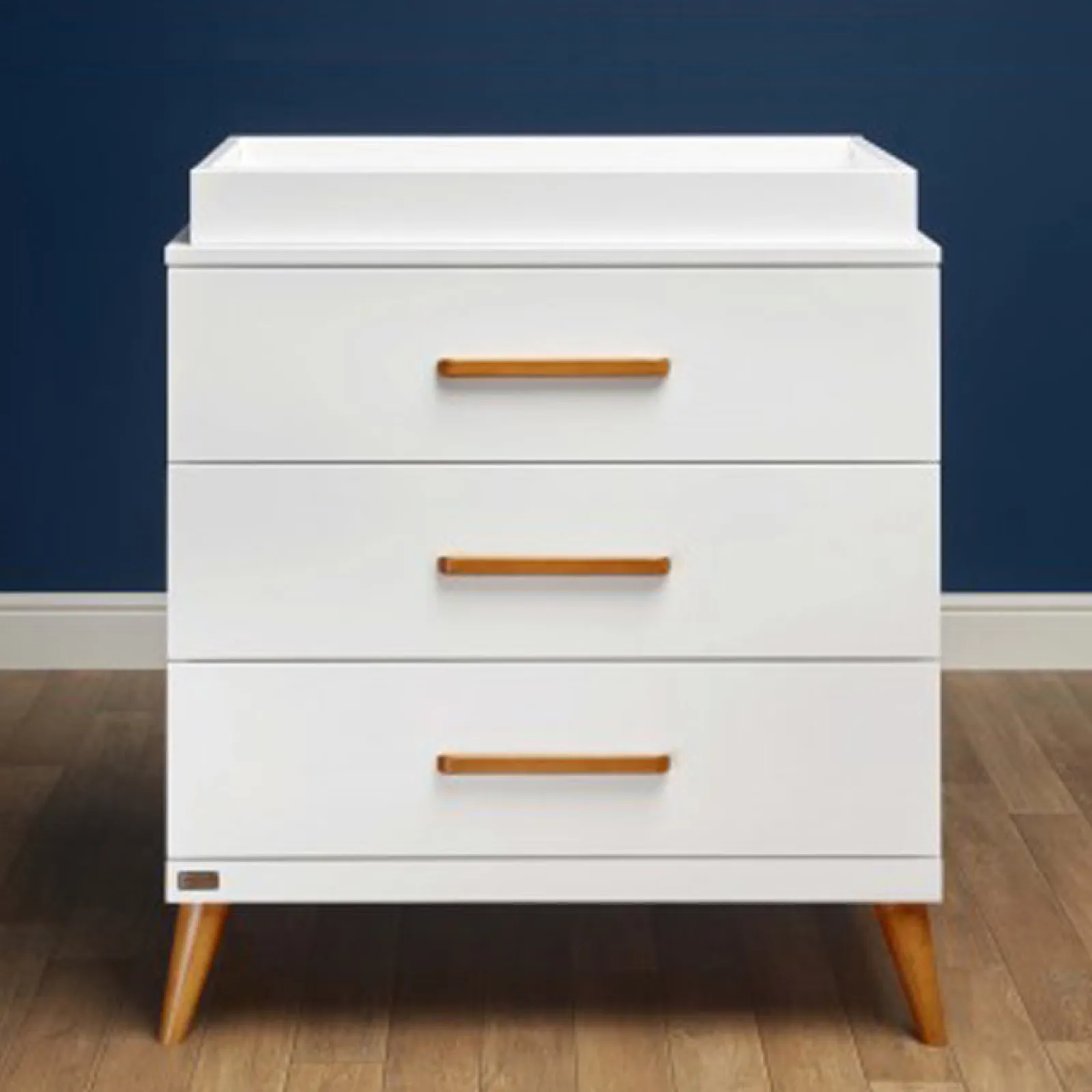 Little Helper Changing Units & Changing Tables & Dressers | Modern Contemporary Dresser | Baby Changing Unit | Optic White & Corkscrew Pine