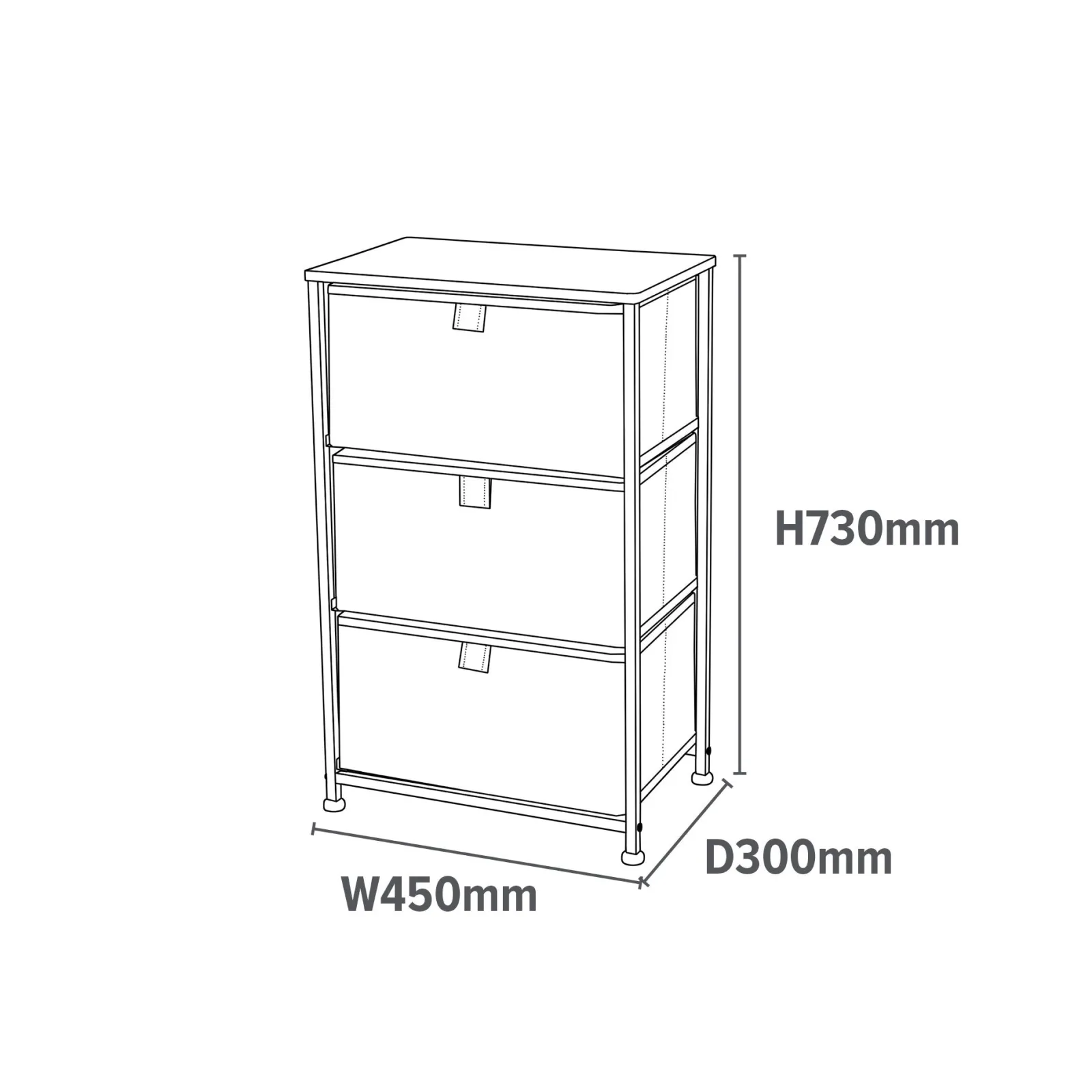 Little Helper Montessori Toys & Products | Toy Storage Units | Montessori Dinosaur Toy Storage with Drawers | Children's Bedside Table | 73 x 45 x 30cm