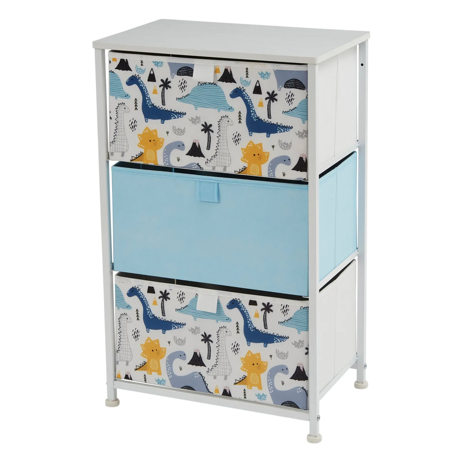 Little Helper Montessori Toys & Products | Toy Storage Units | Montessori Dinosaur Toy Storage with Drawers | Children's Bedside Table | 73 x 45 x 30cm