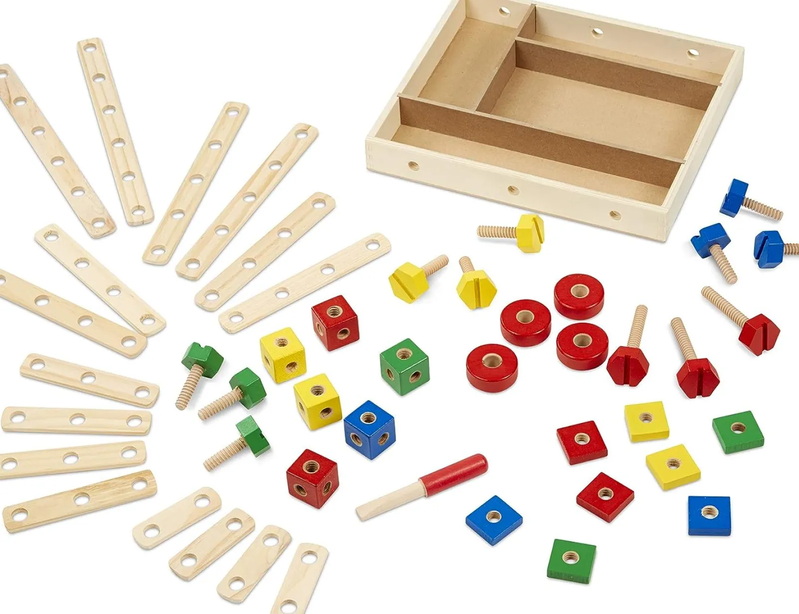 Little Helper Wooden Toys & Educational Toys | Role Play Toys & Pretend Play | Montessori Eco-Wooden 48 Piece Vehicle Construction Set | Wooden Toy | 3 years+