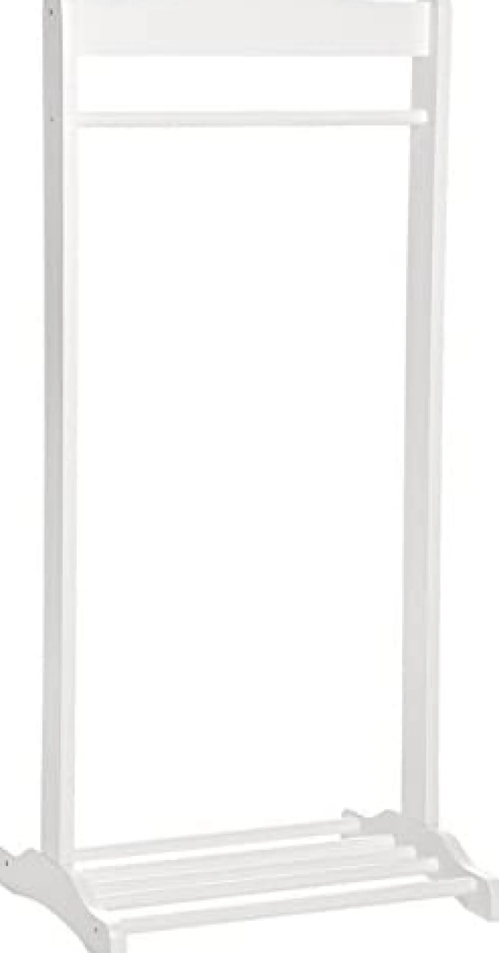 Little Helper Montessori Toys & Products | Clothes Rail & Dressing Up Rails | Montessori Inspired Wooden Childrens Dressing up Rail with Shoe Rack | White | 1.1m High | 3 Years+