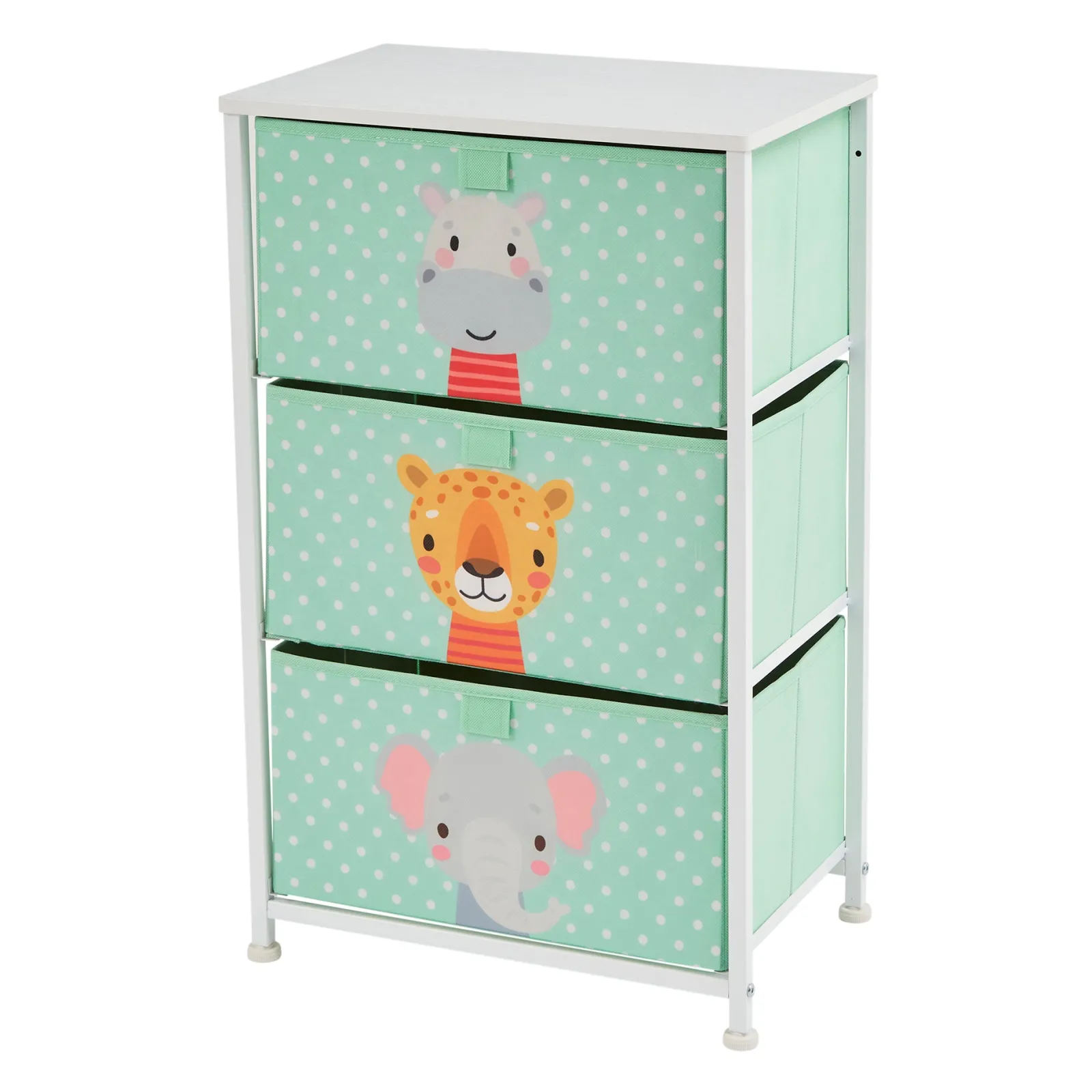 Little Helper Montessori Toys & Products | Toy Storage Units | Montessori Jungle Safari Toy Storage with Drawers | Children's Bedside Table | 73 x 45 x 30cm