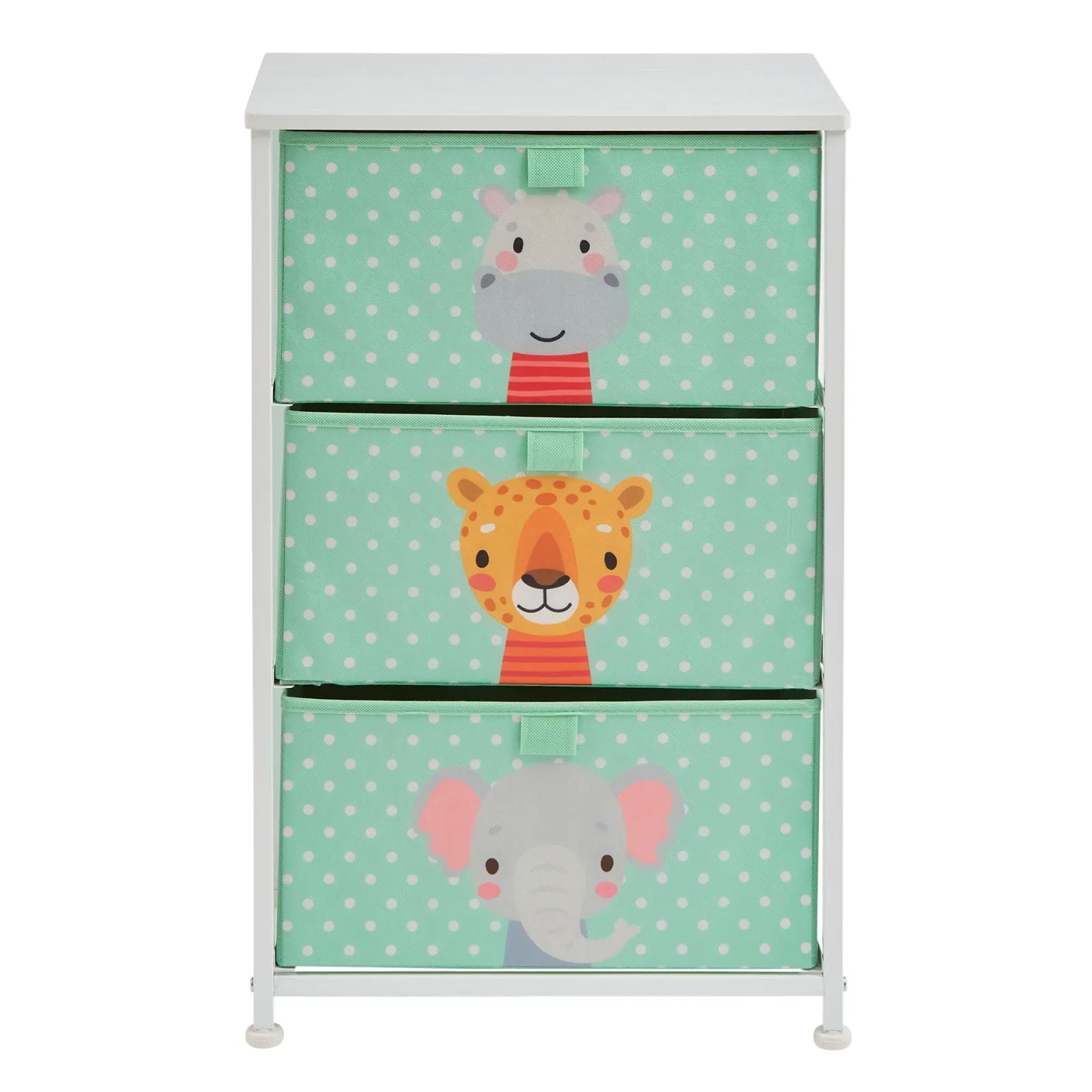 Little Helper Montessori Toys & Products | Toy Storage Units | Montessori Jungle Safari Toy Storage with Drawers | Children's Bedside Table | 73 x 45 x 30cm