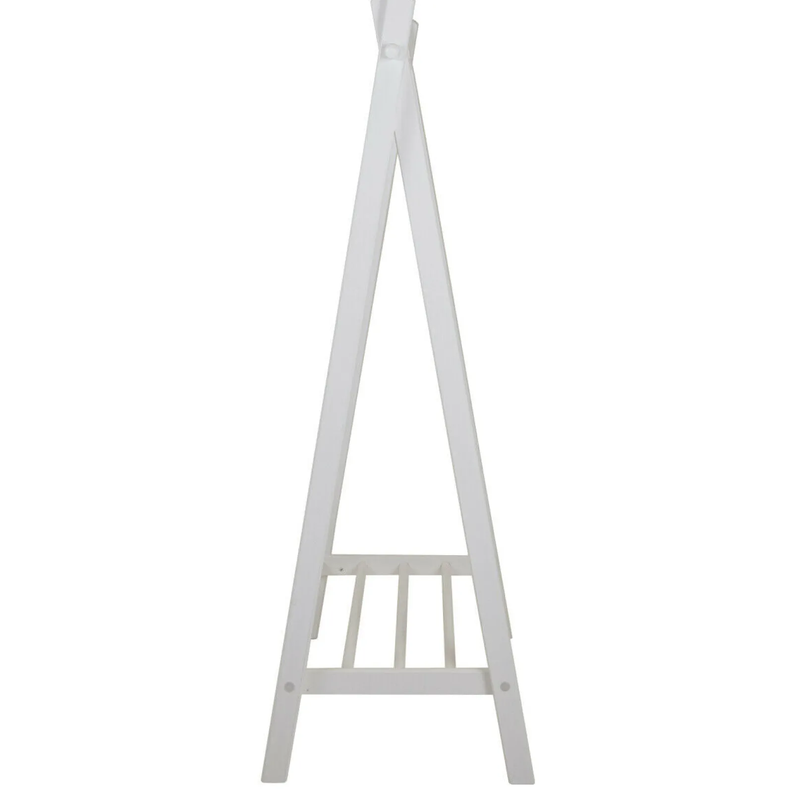 Little Helper Montessori Toys & Products | Clothes Rail & Dressing Up Rails | Montessori Kids Eco-Wooden Dress-up Rail | Clothes Rail with Shelf | White | 1.2m High