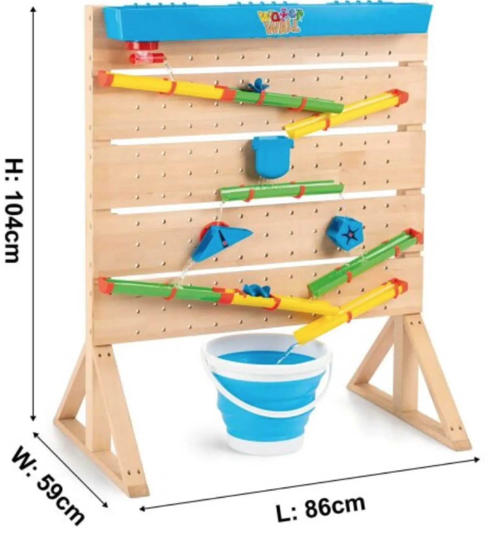 Little Helper Sand & Water Table & Sandpits & Mud Kitchens | Toy Kitchens | Montessori Outdoor Eco Wood Waterwall | Childrens Water Play | 3 Years+