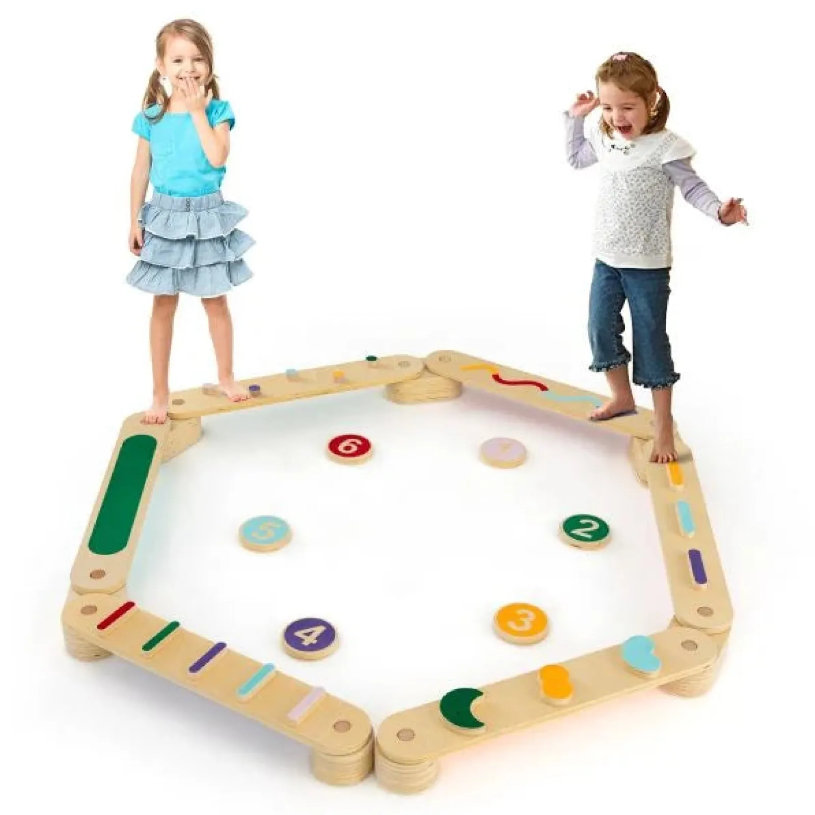 Little Helper Kids Climbing Frames & Activity Toys | Montessori Toys & Products | Montessori Pikler | High Quality Eco Wood Balance Beam | Stepping Stones | Natural & Pastels