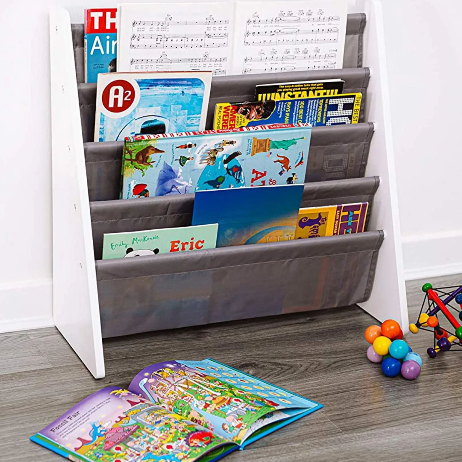 Little Helper Montessori Toys & Products | Bookcases & Kids Bookshelves | Montessori Sling BookCase | Childrens Bookcase | Kids Bookshelf | Choice of Colours | Washable