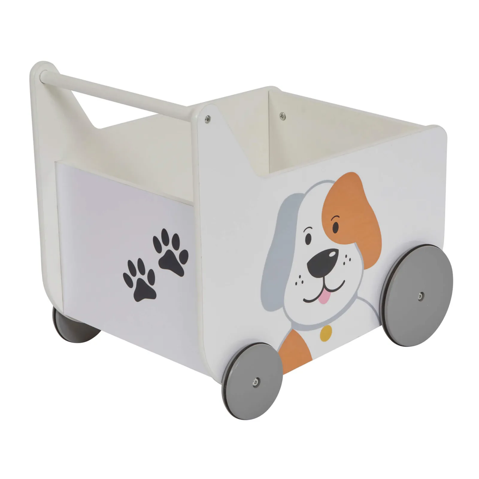 Little Helper Montessori Toys & Products | Toy Storage Units | Montessori Toy Box | Toy Storage | Cat and Dog Push Along Trolley