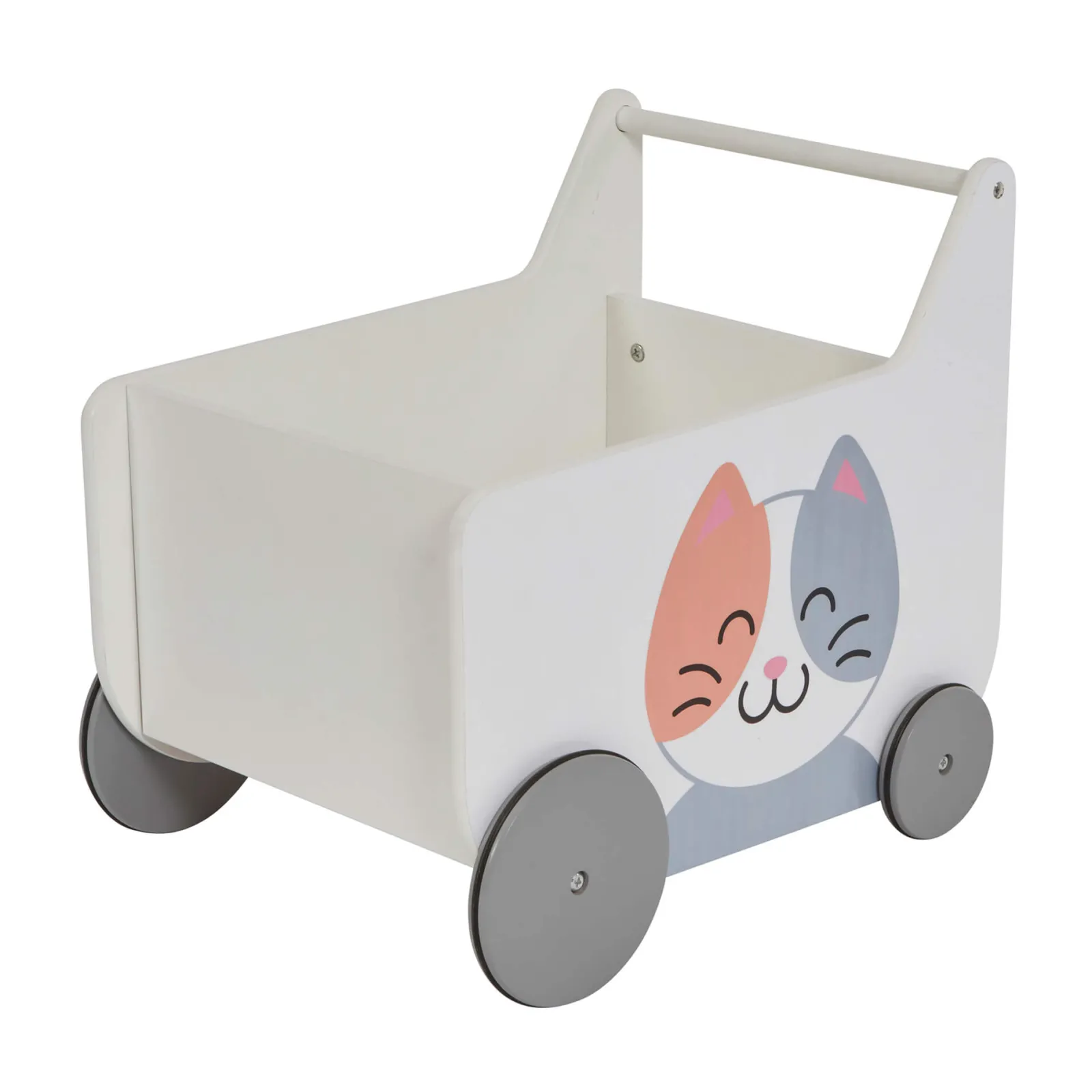 Little Helper Montessori Toys & Products | Toy Storage Units | Montessori Toy Box | Toy Storage | Cat and Dog Push Along Trolley